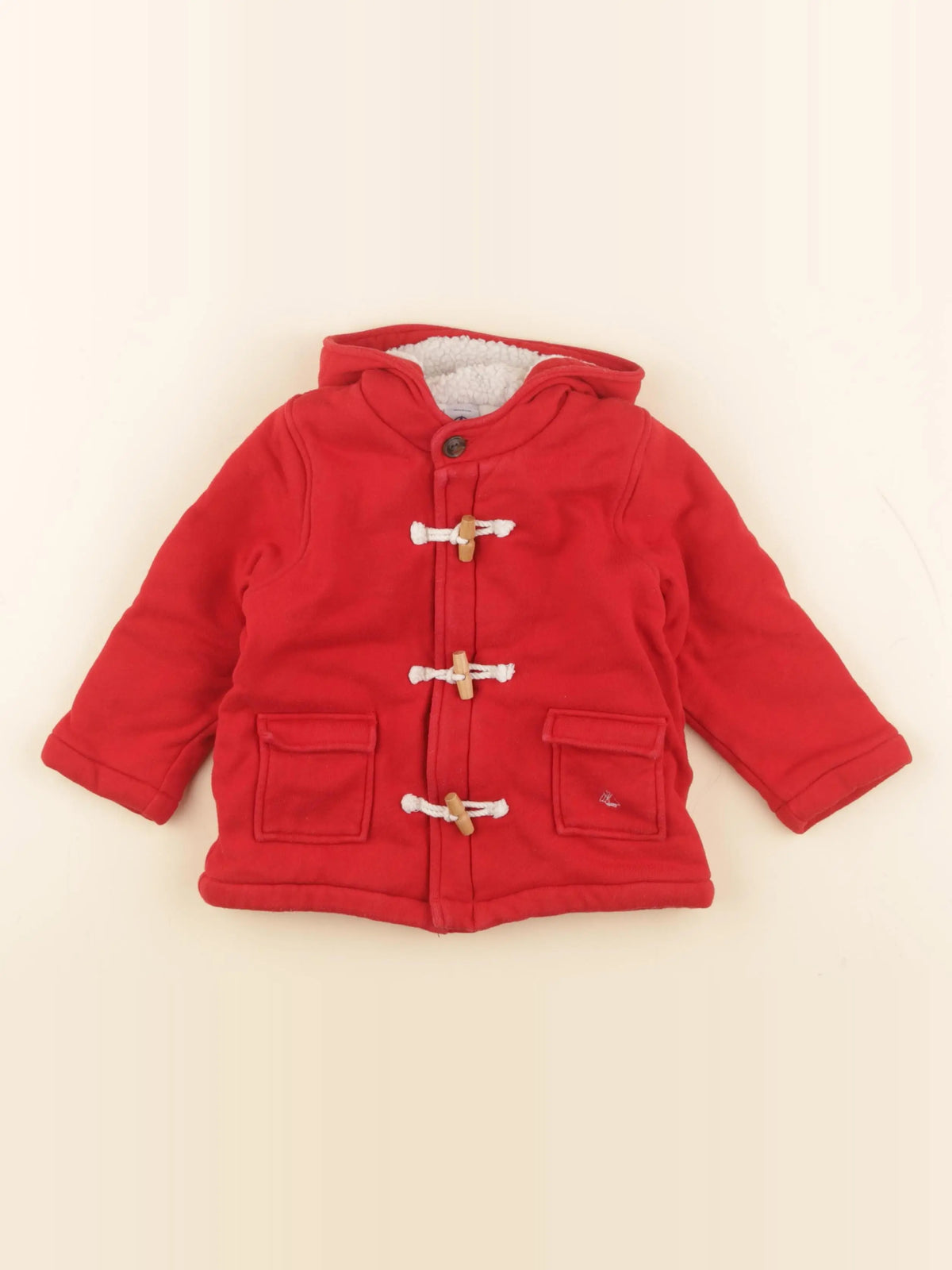 Petit Bateau - veste doublé rouge - 18 mois