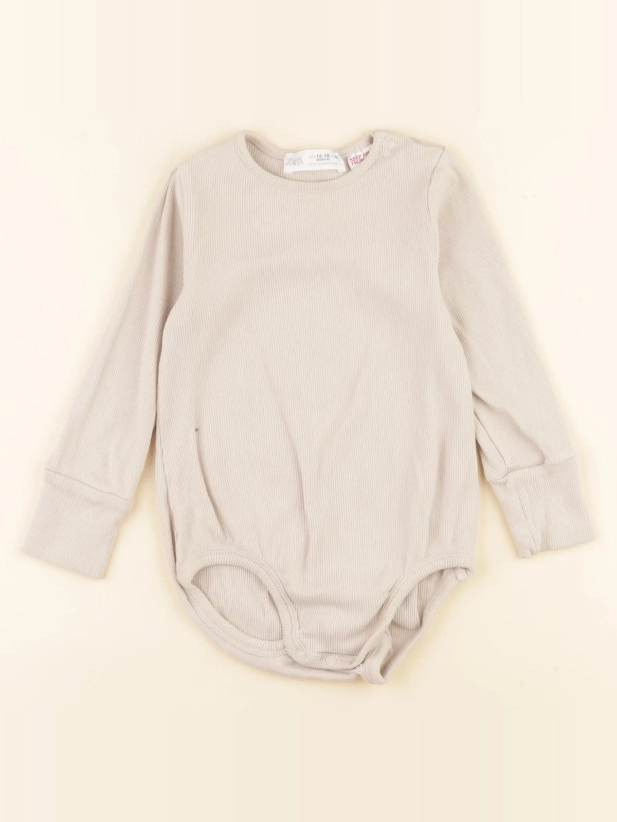 Zara - body beige - 12/18 mois