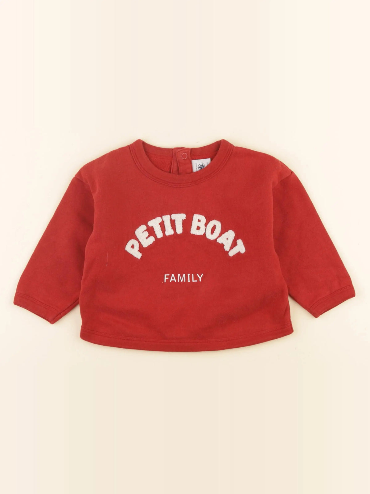 Petit Bateau - sweat rouge - 24 mois