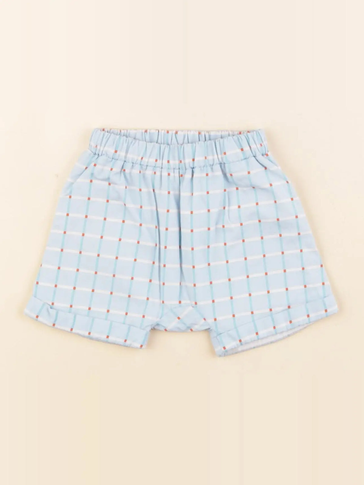 Petit Bateau - short bleu, blanc - 3 mois