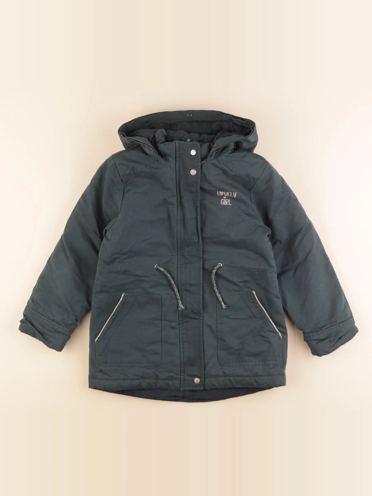 Vertbaudet - parka vert - 7 ans
