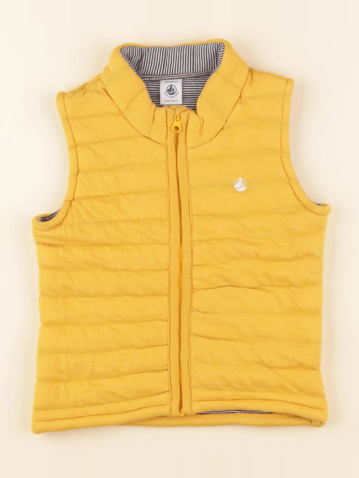 Petit Bateau - doudoune jaune - 18 mois