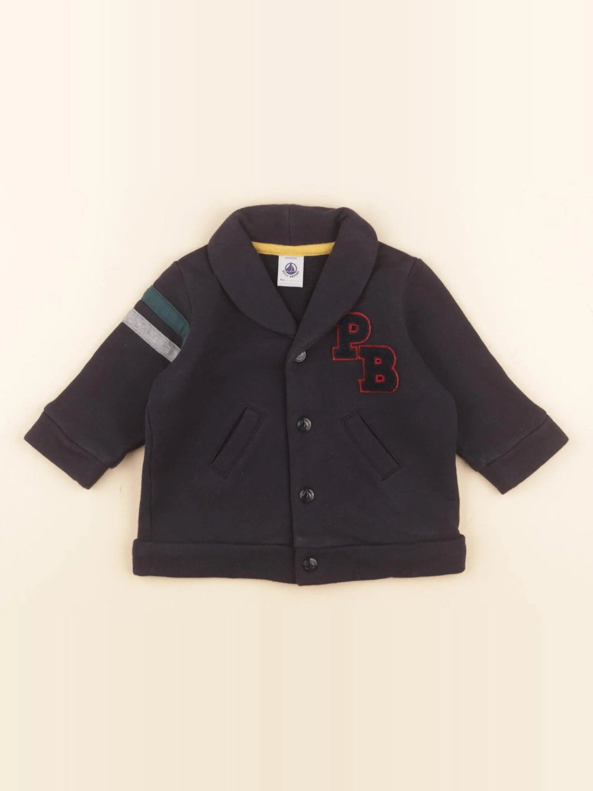 Petit Bateau - sweat bleu - 6 mois