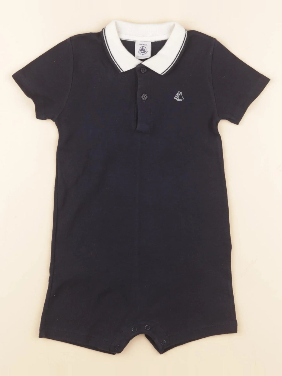 Petit Bateau - pyjama coton bleu - 18 mois