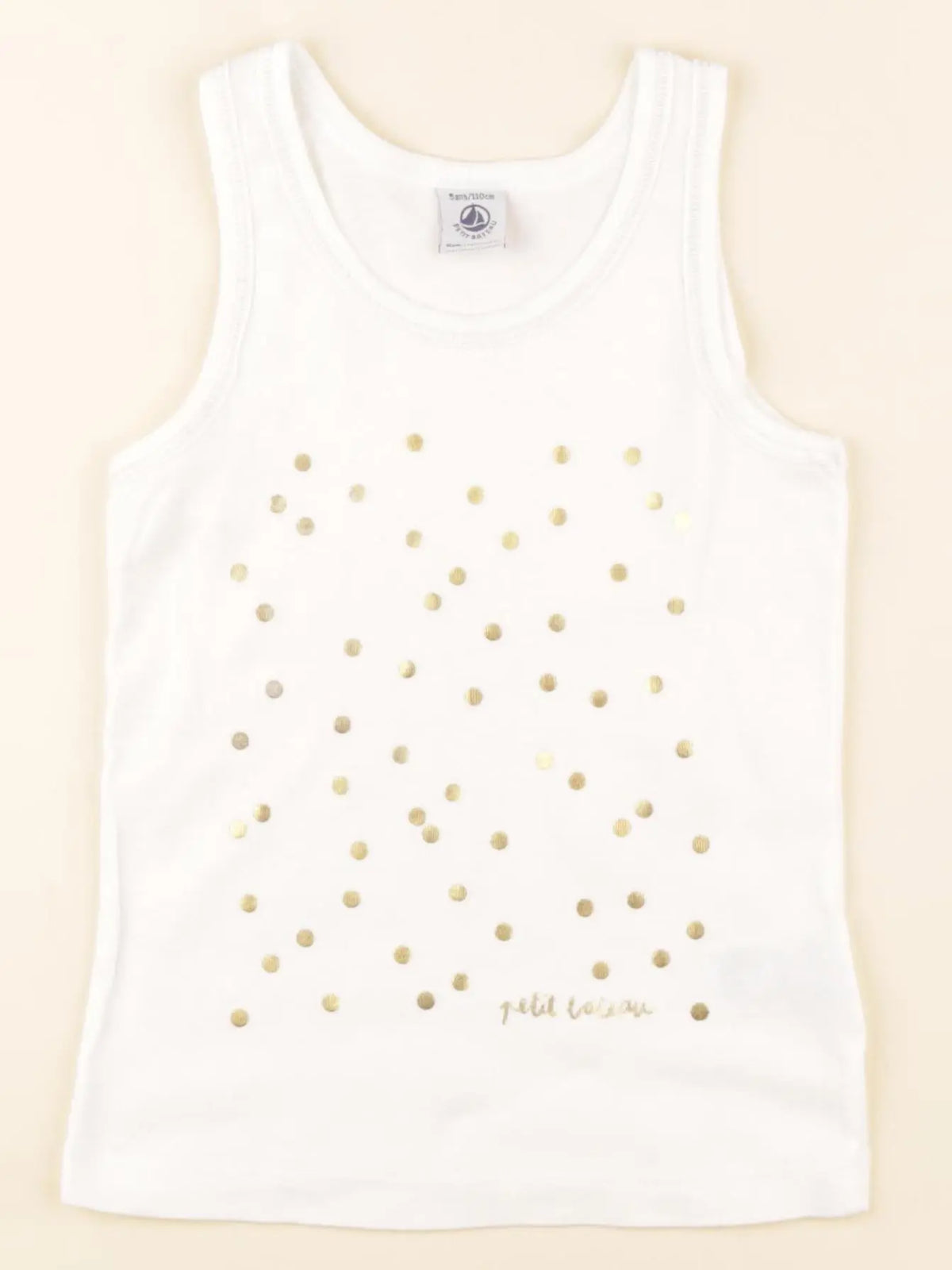 Petit Bateau - maillot de corps blanc, or - 5 ans