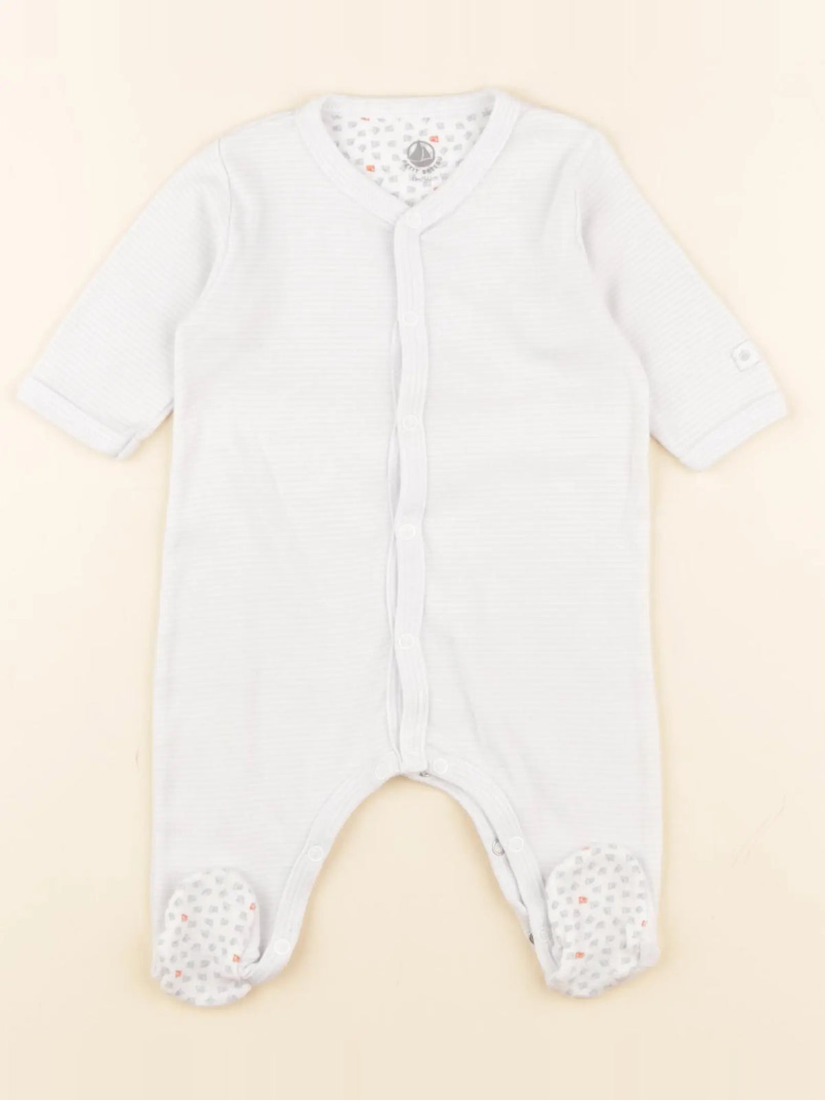 Petit Bateau - pyjama coton bleu - 1 mois