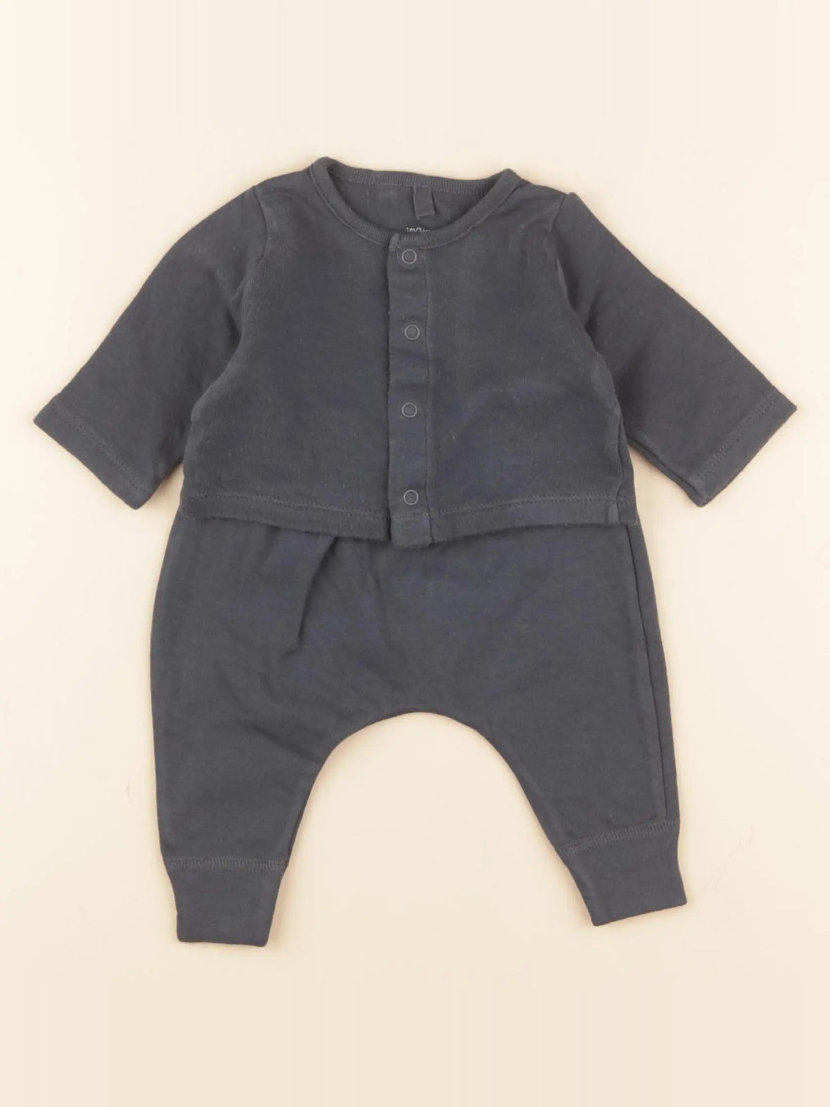 Petit Bateau - ensemble bleu - 1 mois