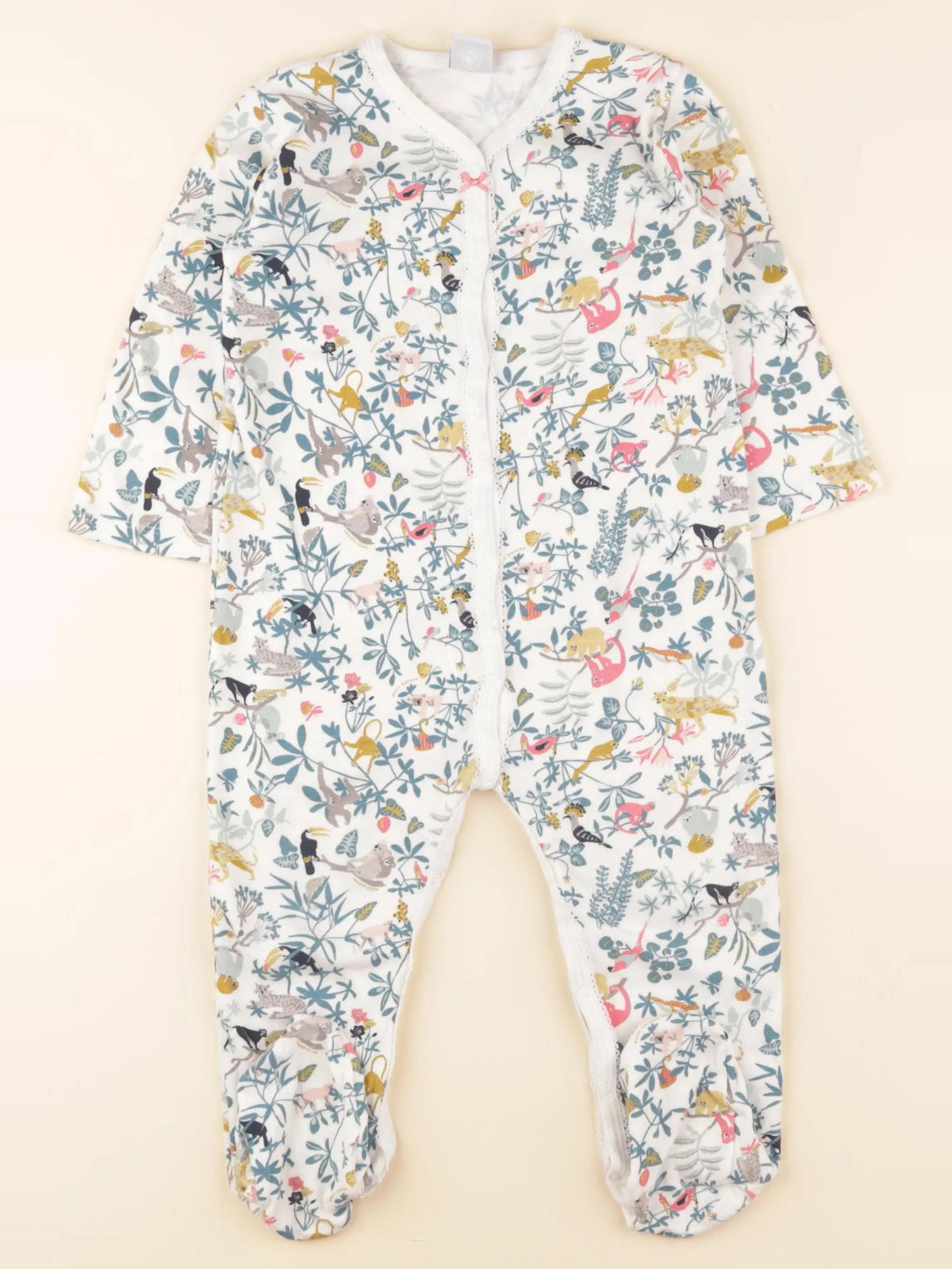 Petit Bateau - pyjama coton blanc - 24 mois