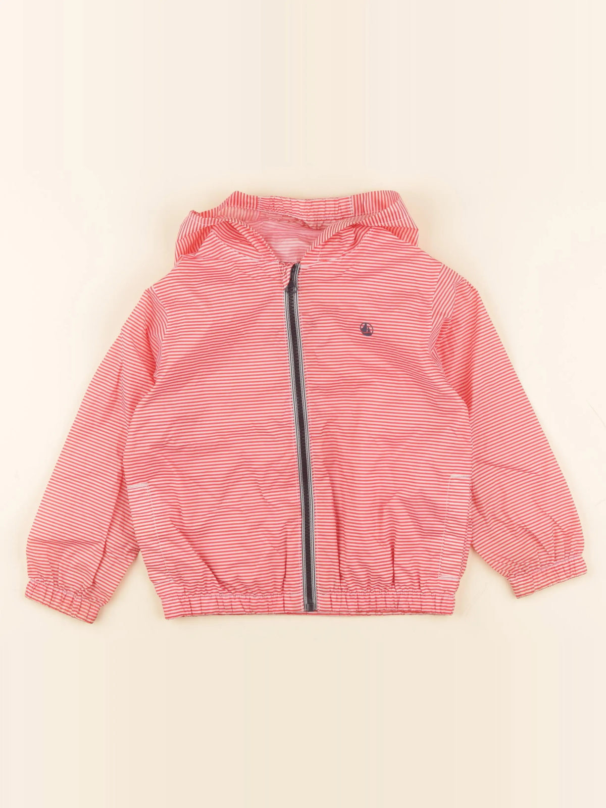 Petit Bateau - coupe-vent rouge - 4 ans