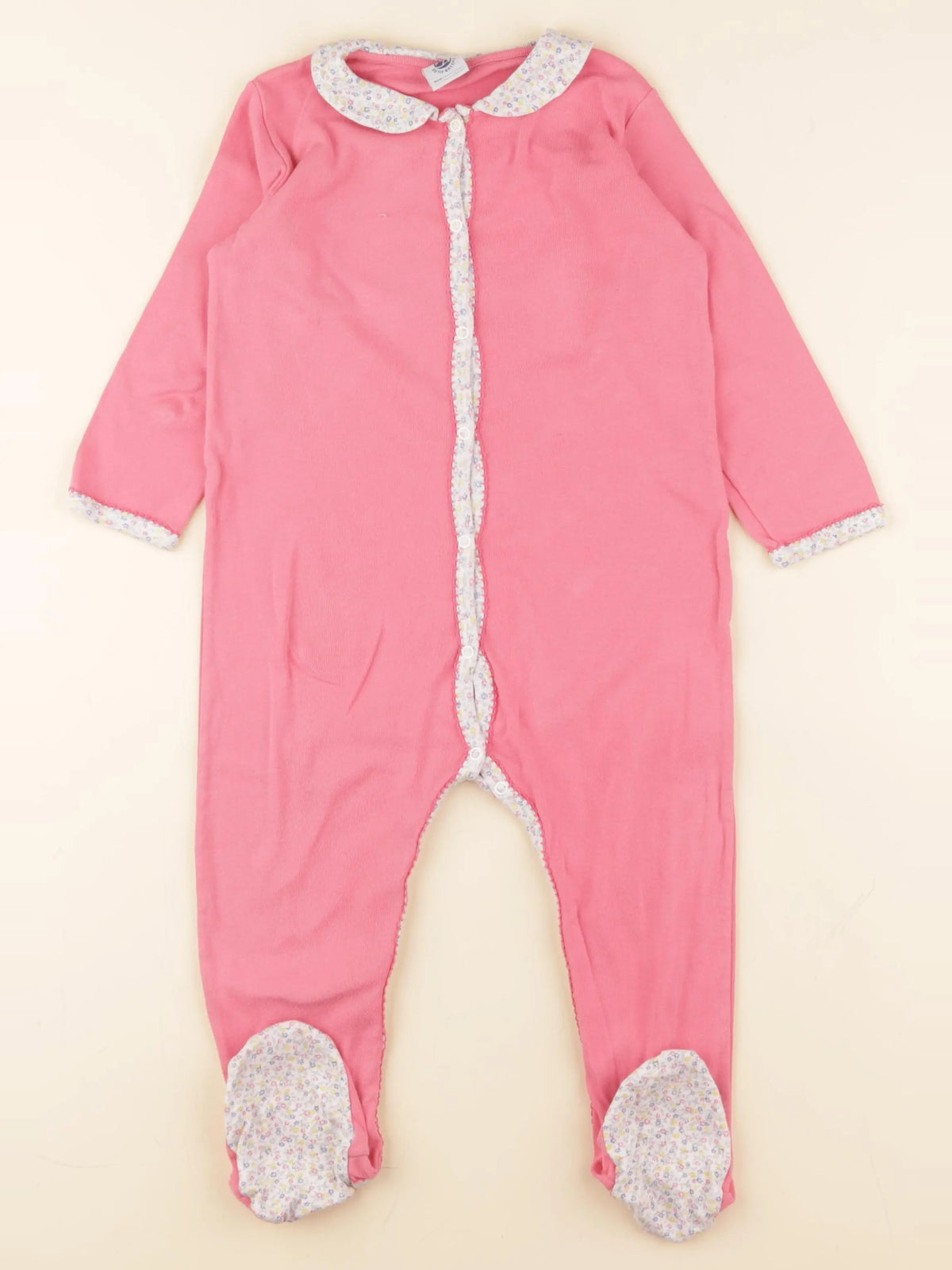 Petit Bateau - pyjama coton rose - 24 mois