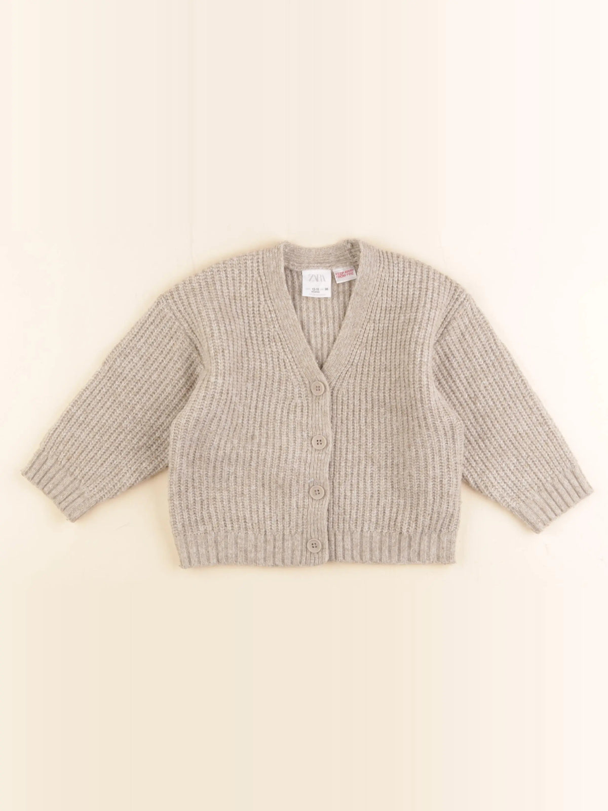 Zara - gilet beige - 12/18 mois