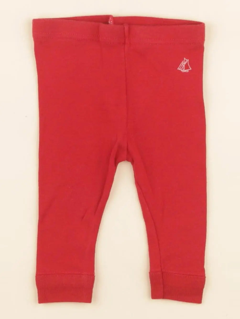 Petit Bateau - legging rouge - 3 mois