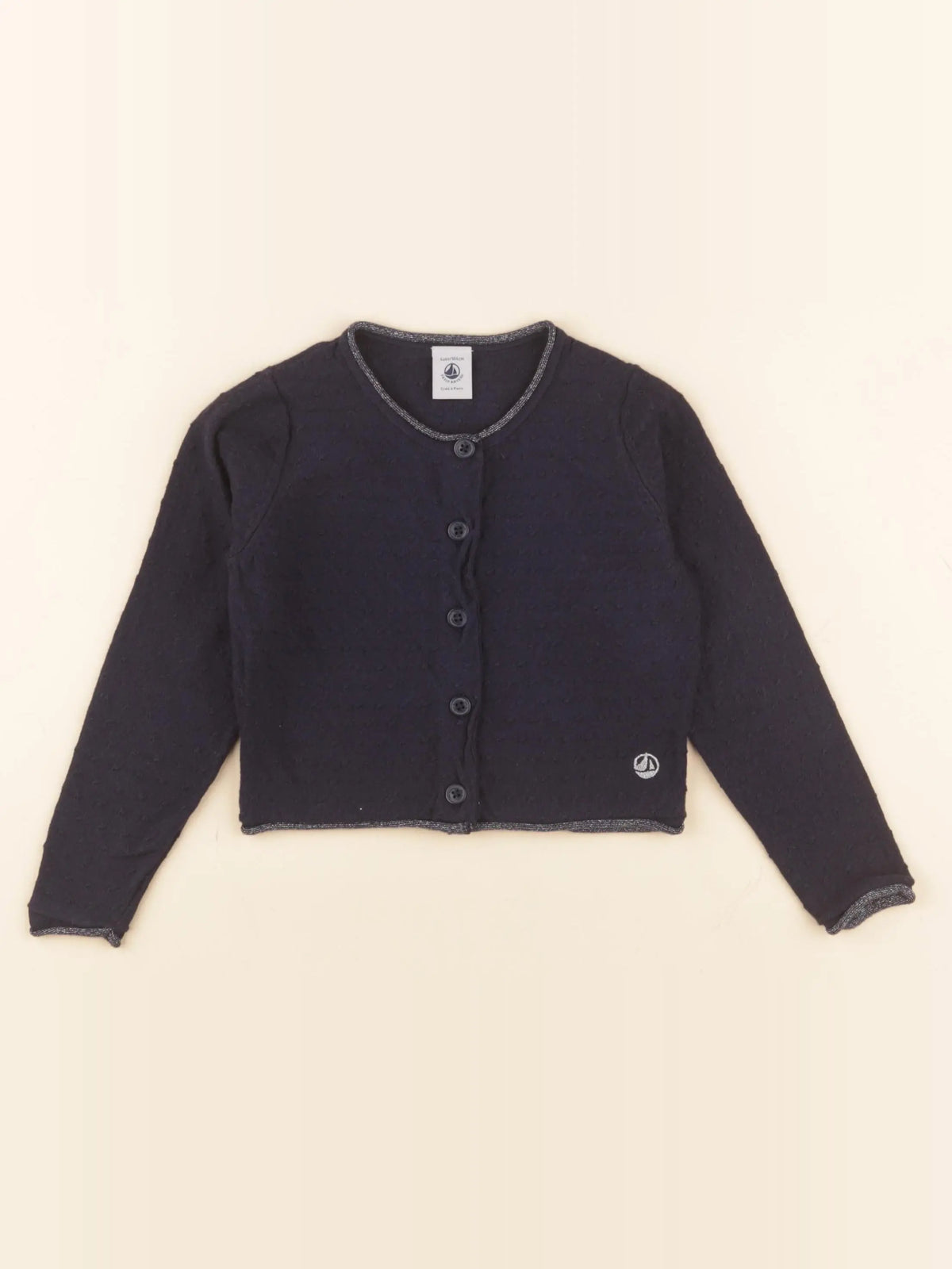 Petit Bateau - gilet bleu - 4 ans