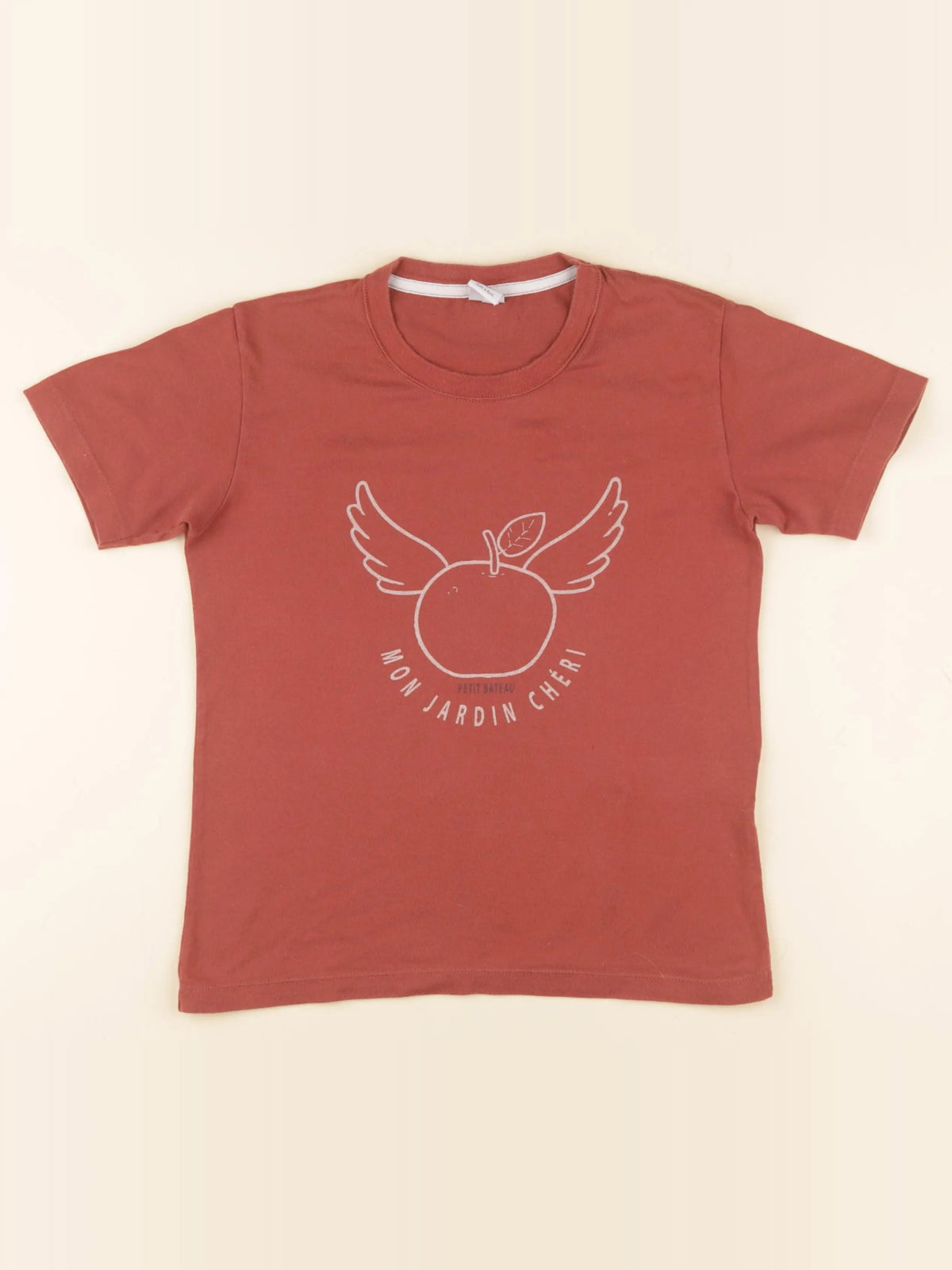 Petit Bateau - tee-shirt marron - 10 ans