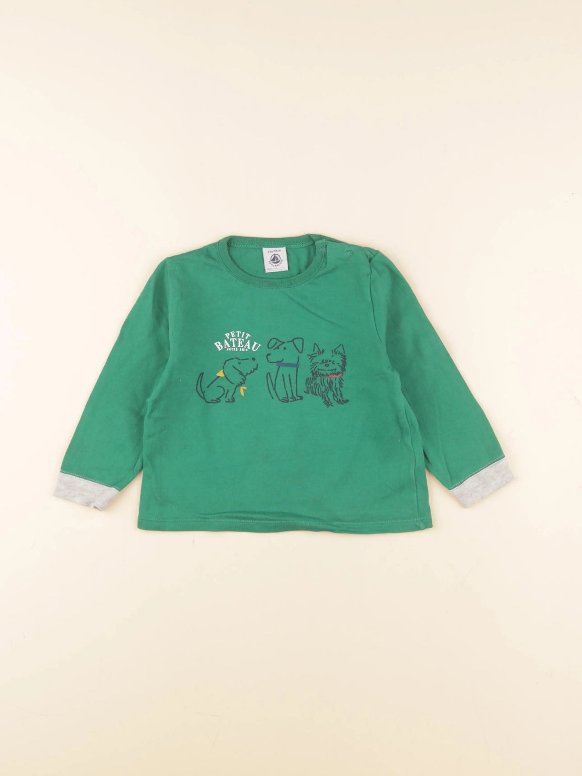Petit Bateau - tee-shirt vert - 24 mois