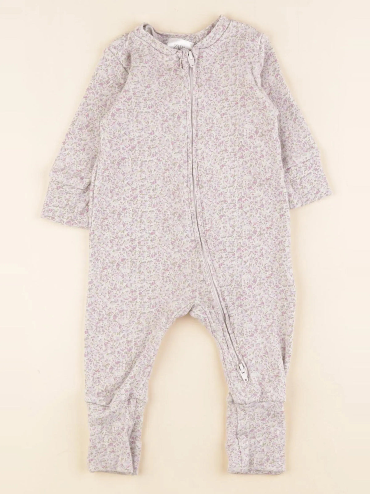 Zara - pyjama coton rose, violet - 6 mois