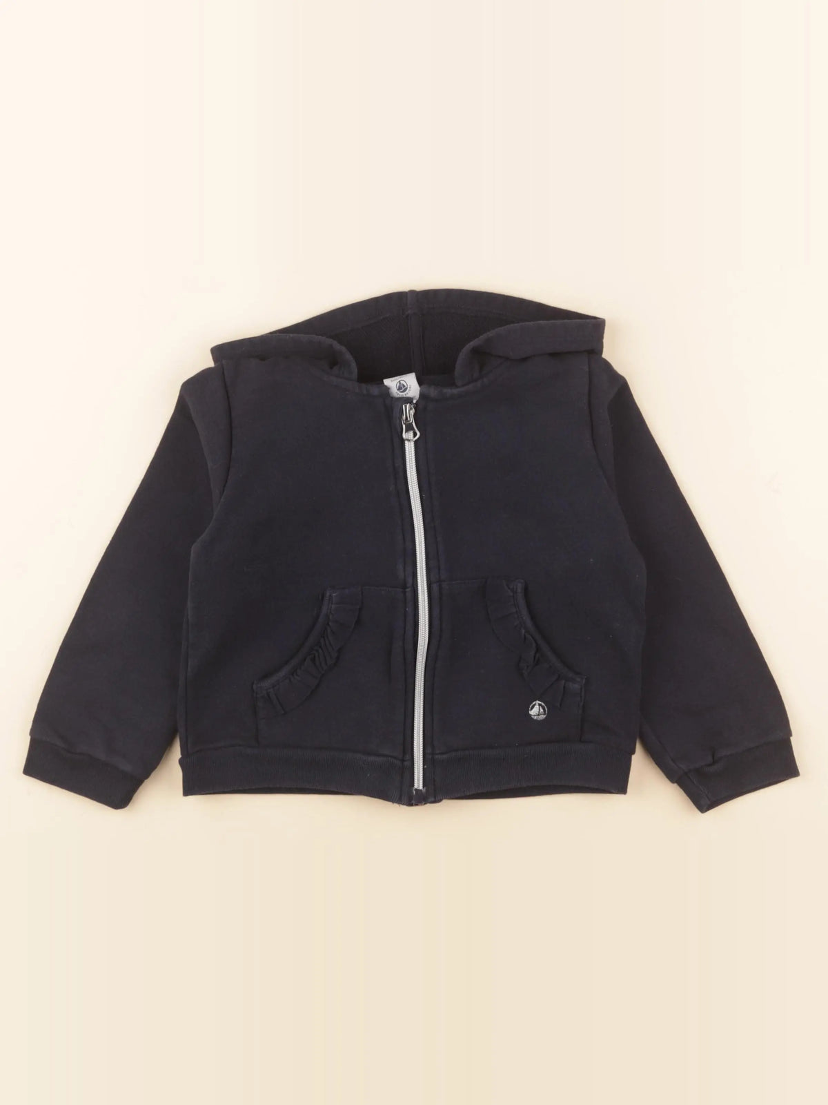 Petit Bateau - sweat bleu - 3 ans