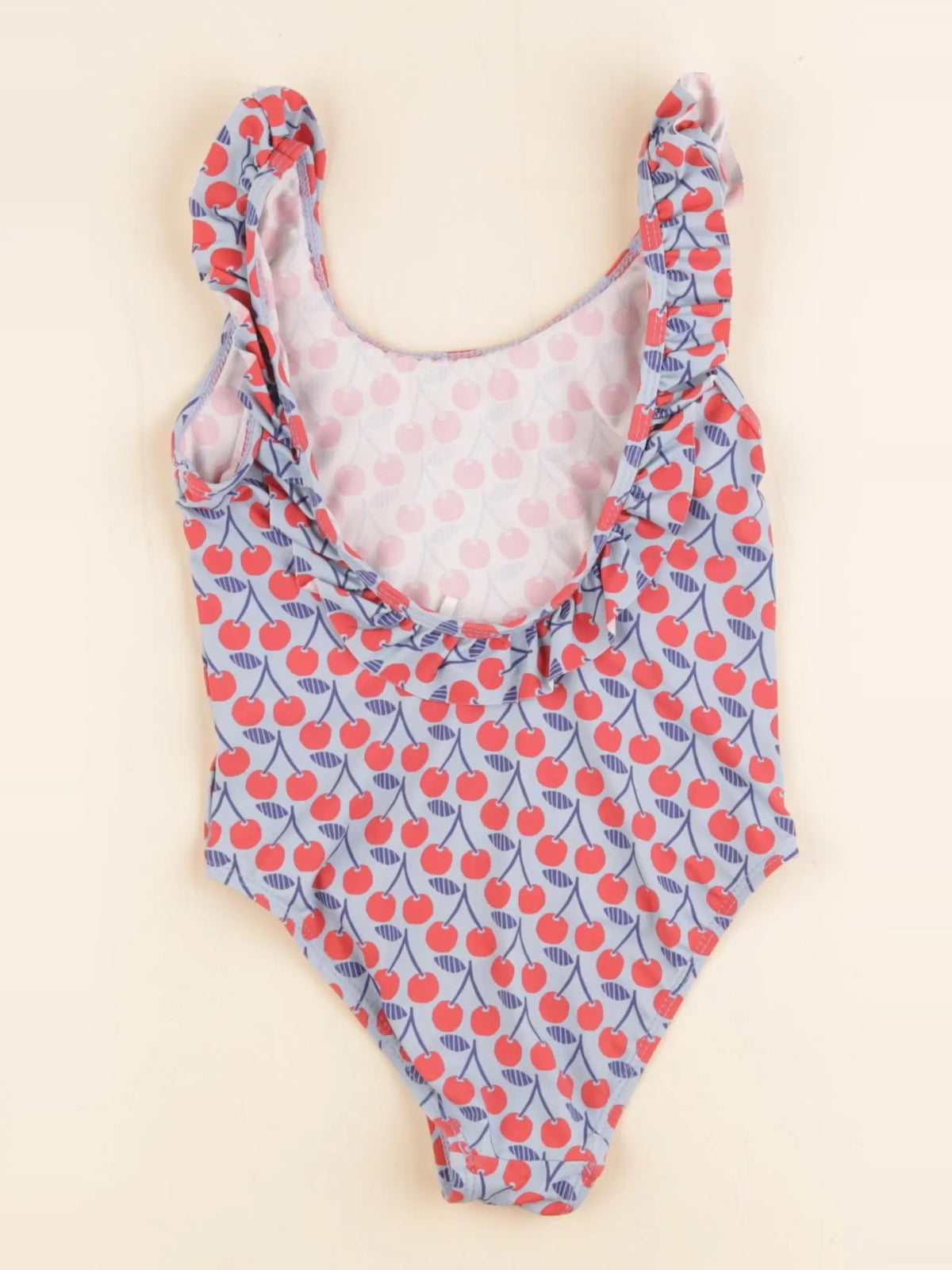 Monoprix - maillot de bain bleu, rouge - 6 ans