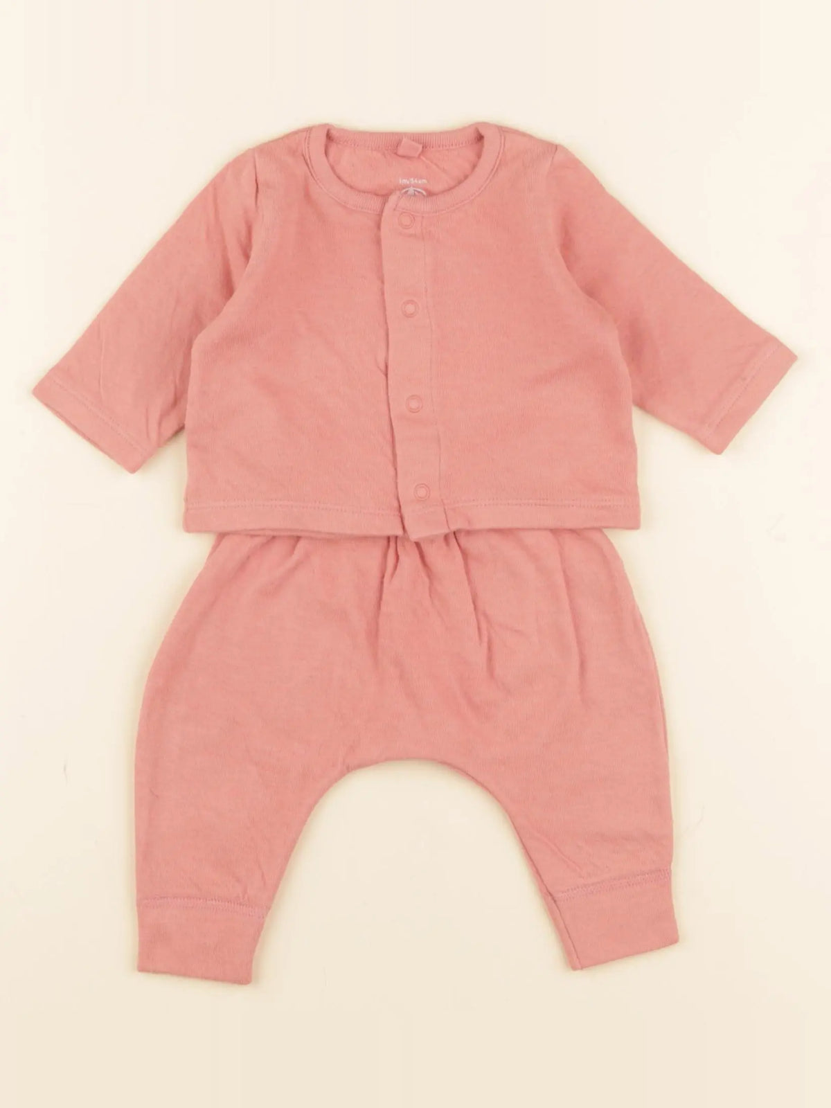 Petit Bateau - ensemble orange - 1 mois