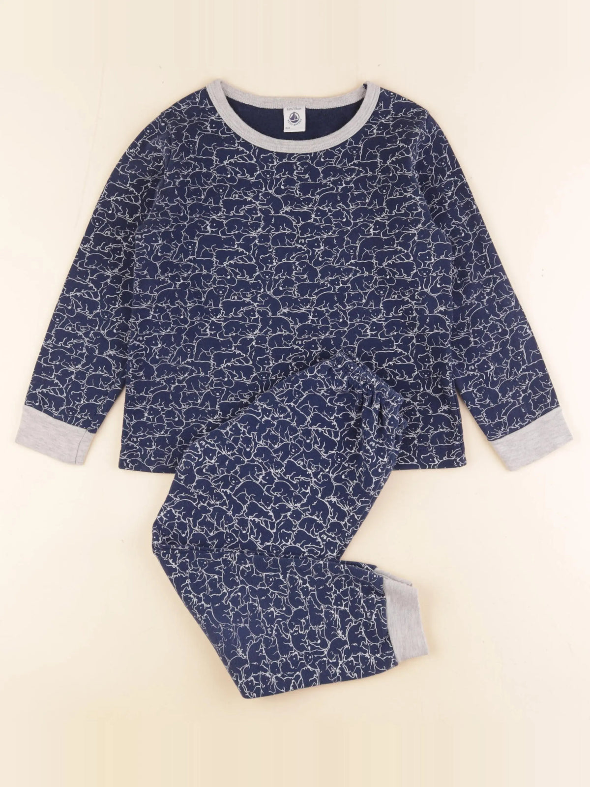 Petit Bateau - pyjama coton bleu - 6 ans