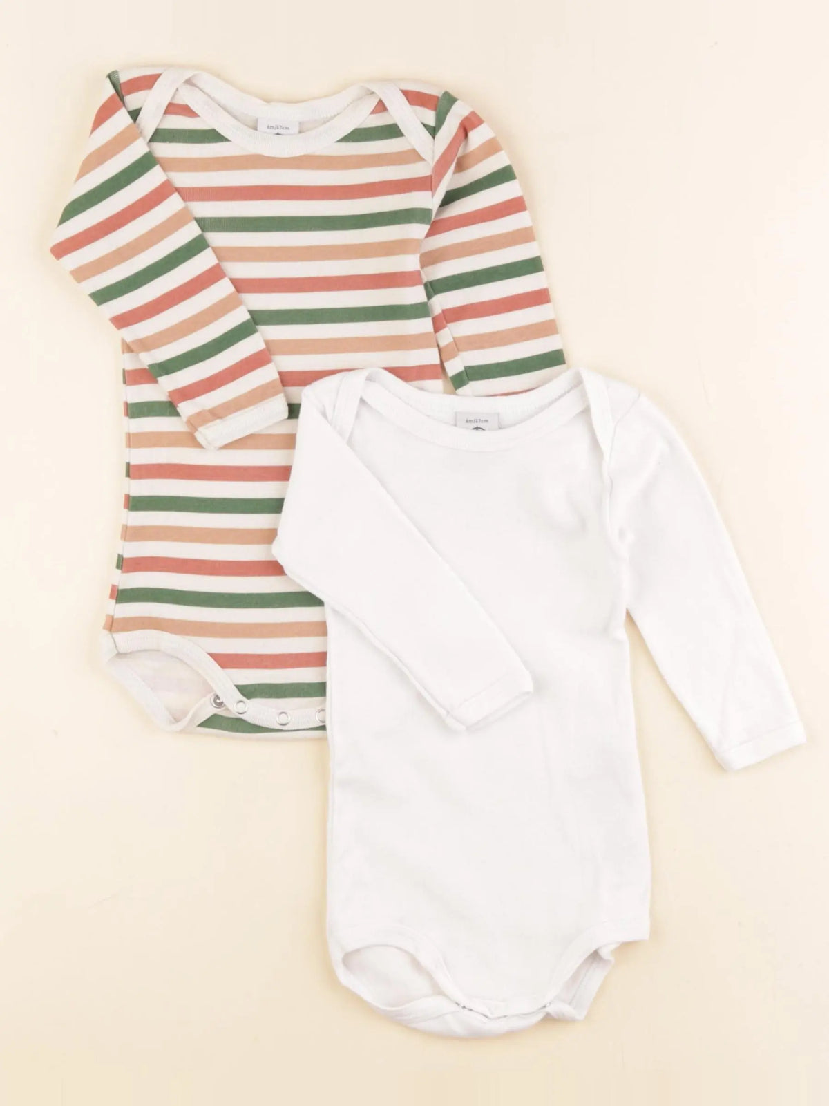 Petit Bateau - lot de 2 bodies en coton multicolore - 6 mois