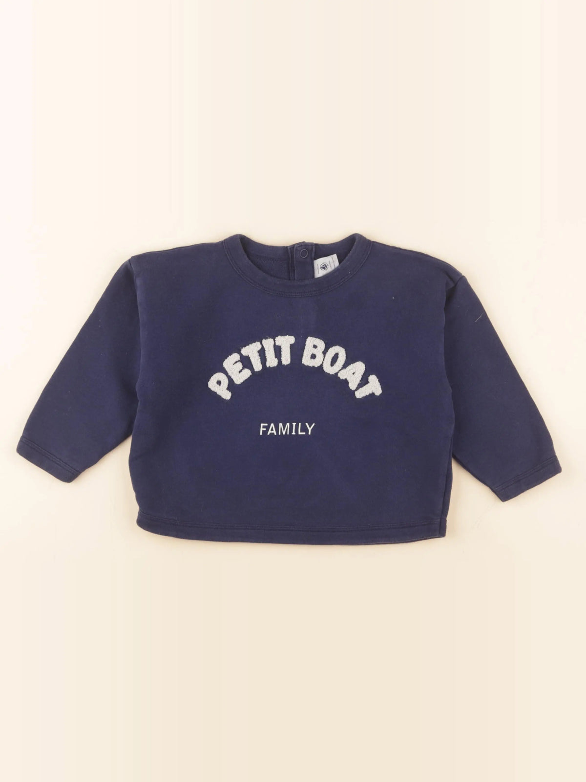 Petit Bateau - sweat bleu - 36 mois