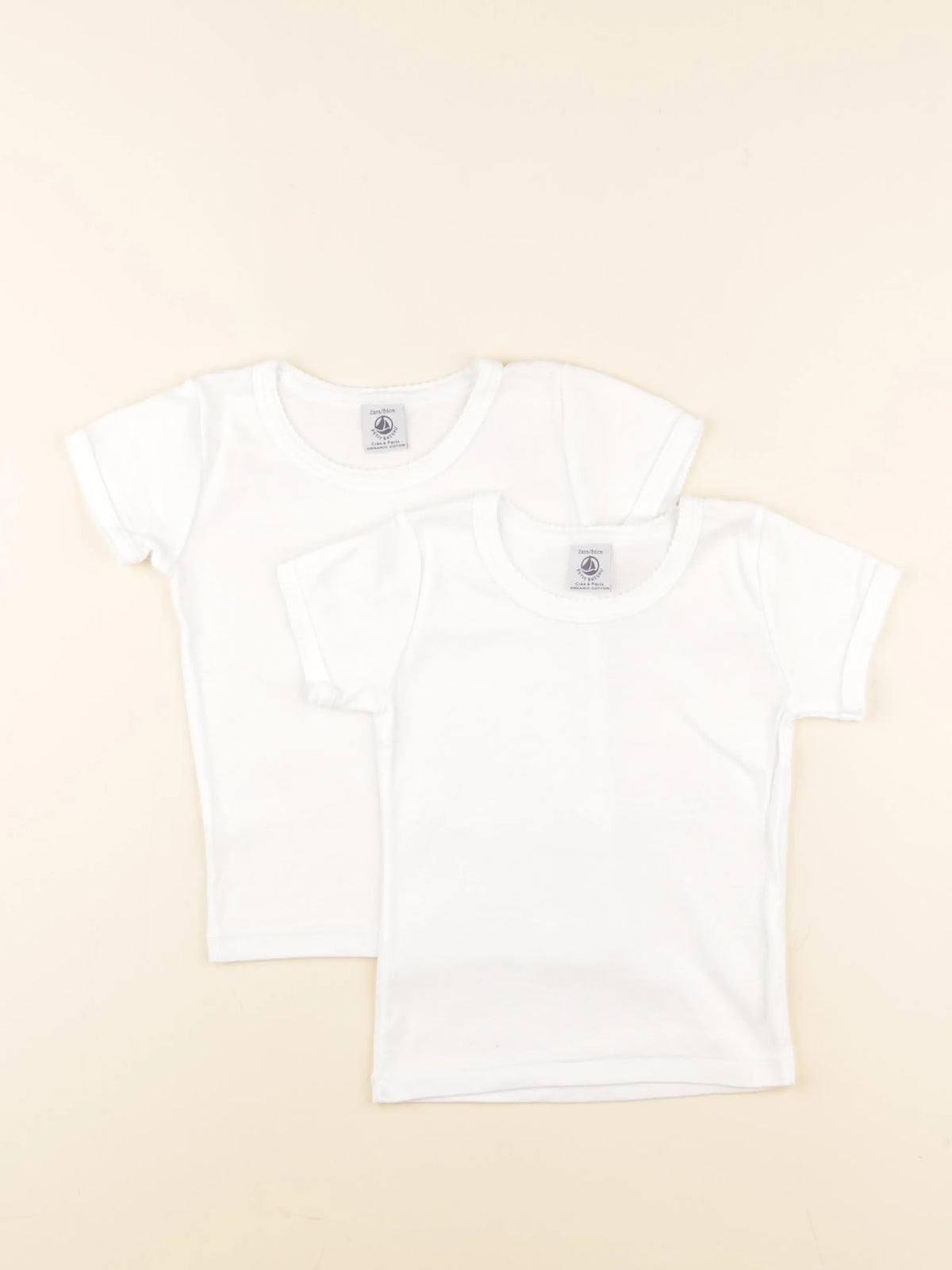 Petit Bateau - lot de 2 maillots de corps blanc - 2 ans
