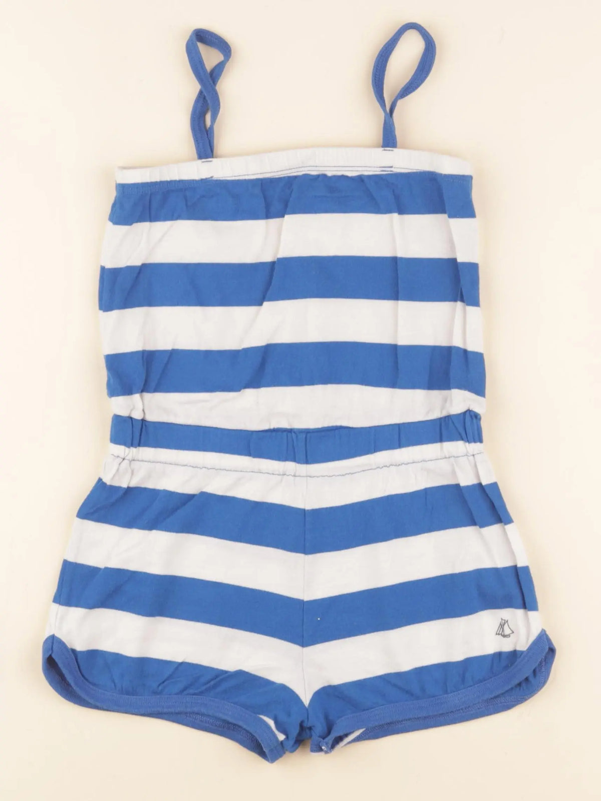 Petit Bateau - combinaison bleu, blanc - 6 ans
