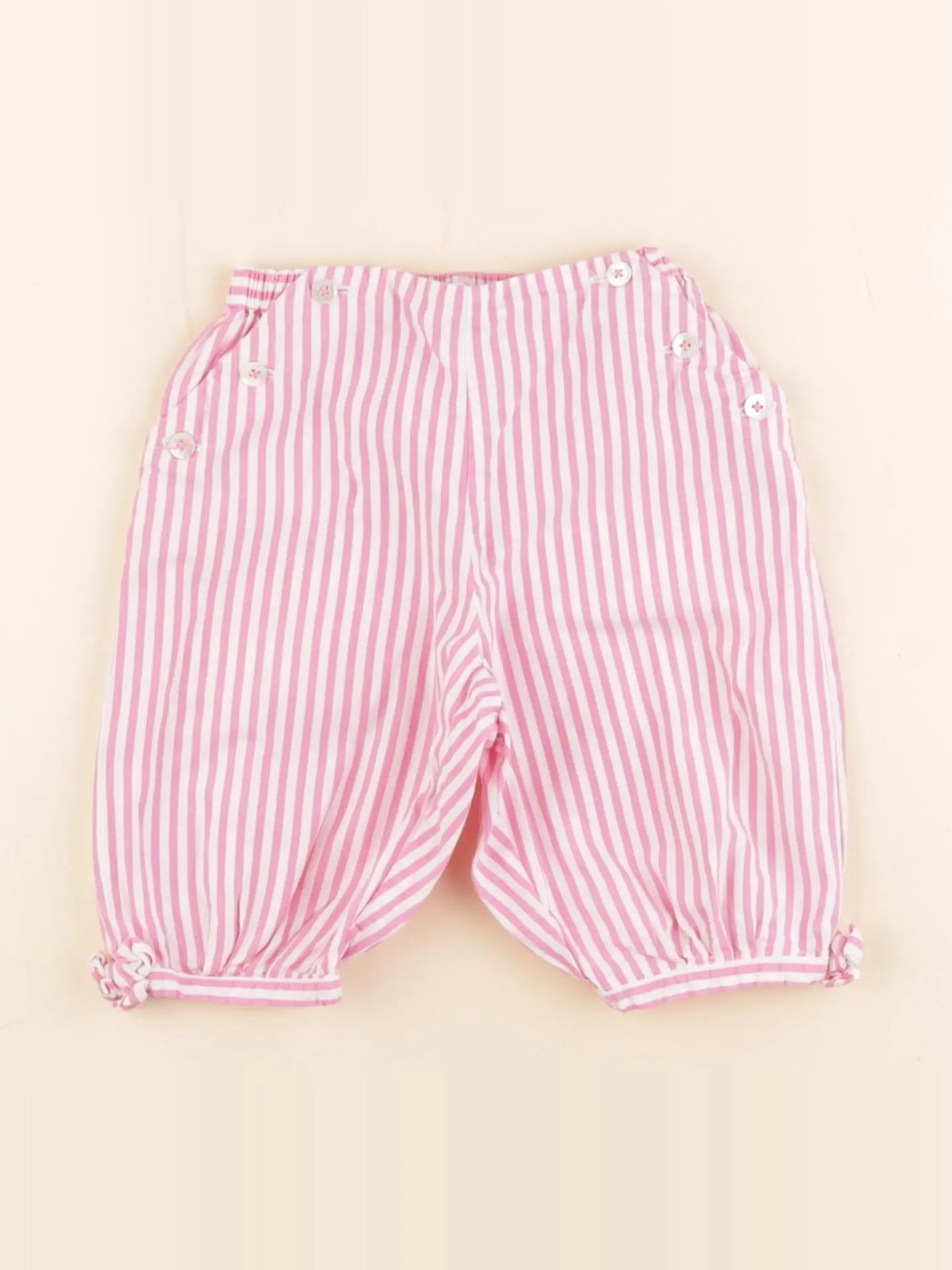 Jacadi - sarouel blanc, rose - 3 mois