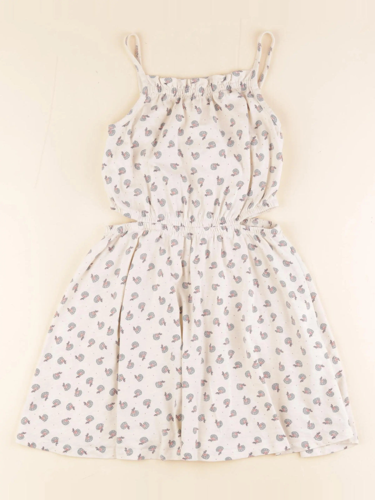 Vertbaudet - robe beige - 8 ans