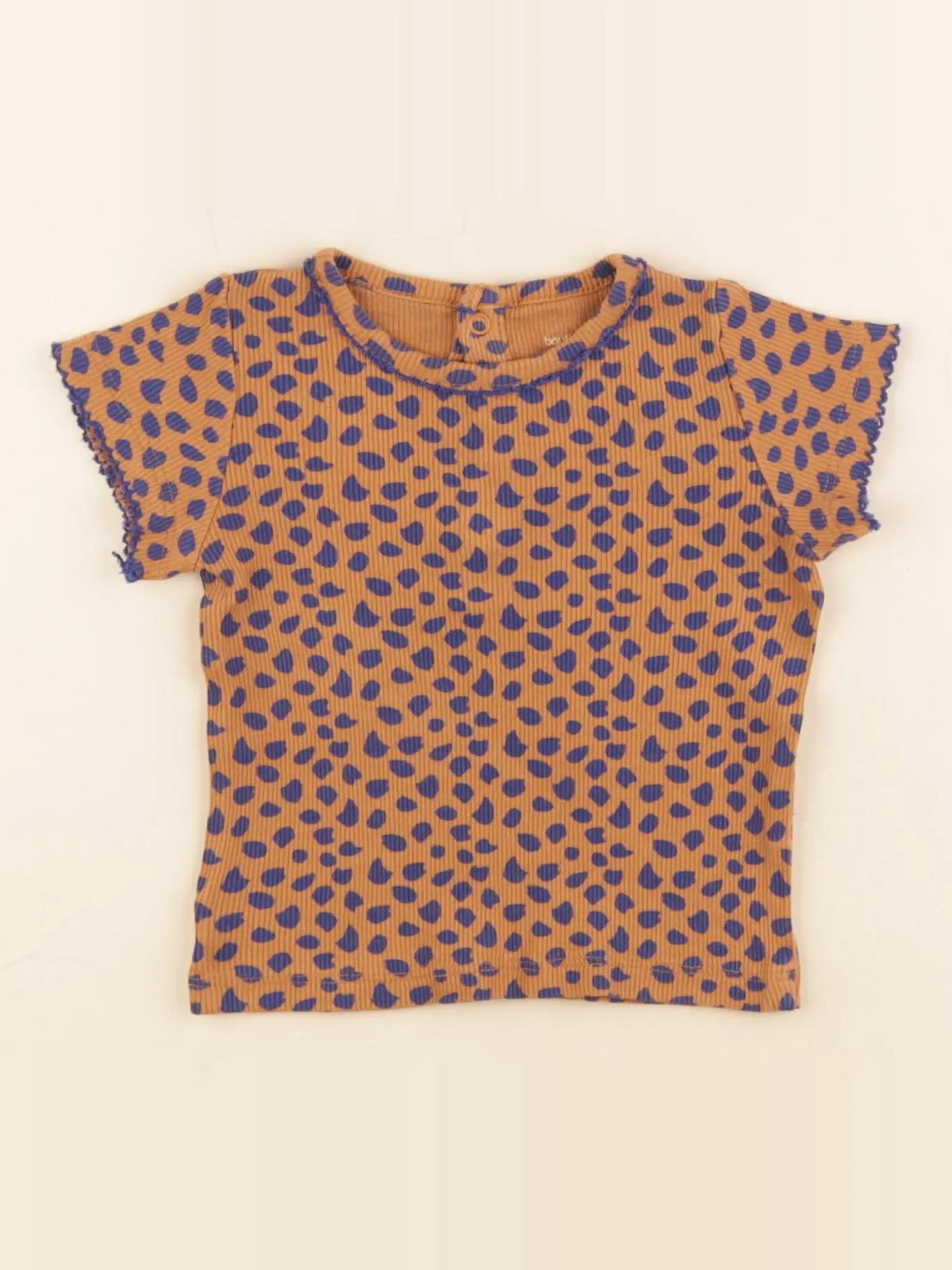 Boutchou - tee-shirt marron, bleu - 9 mois