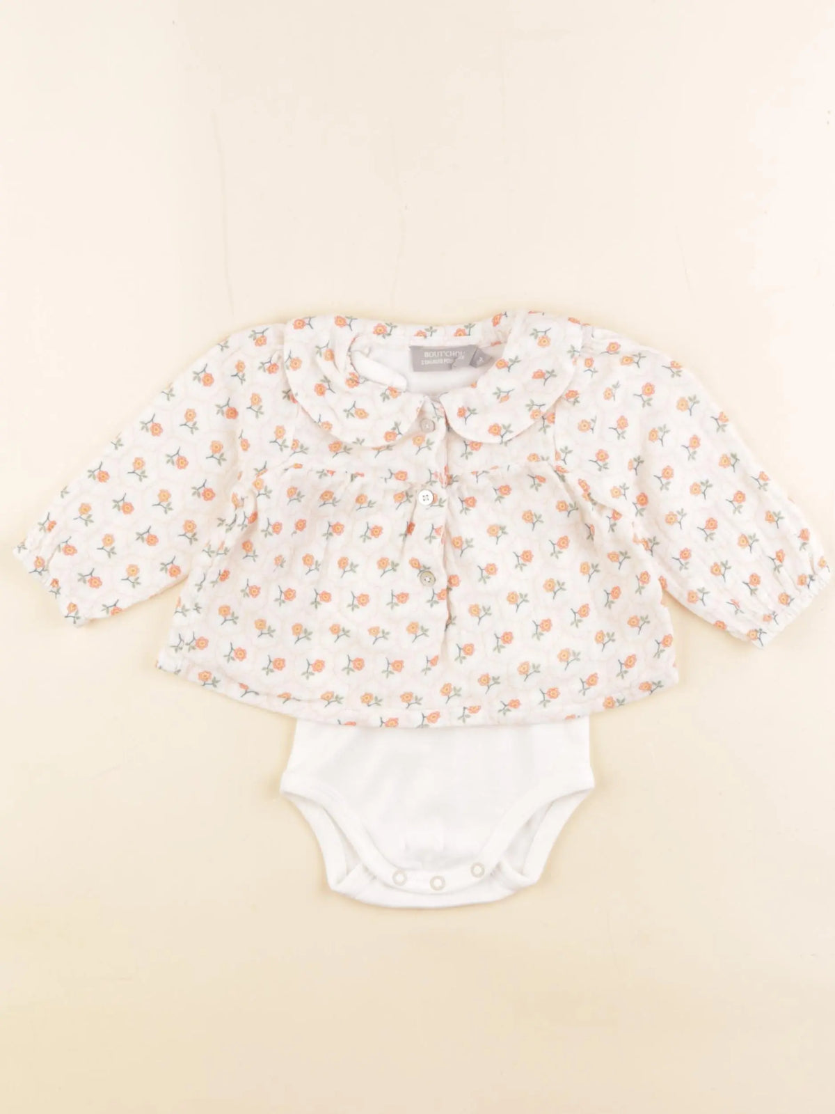 Boutchou - body blouse beige - 3 mois
