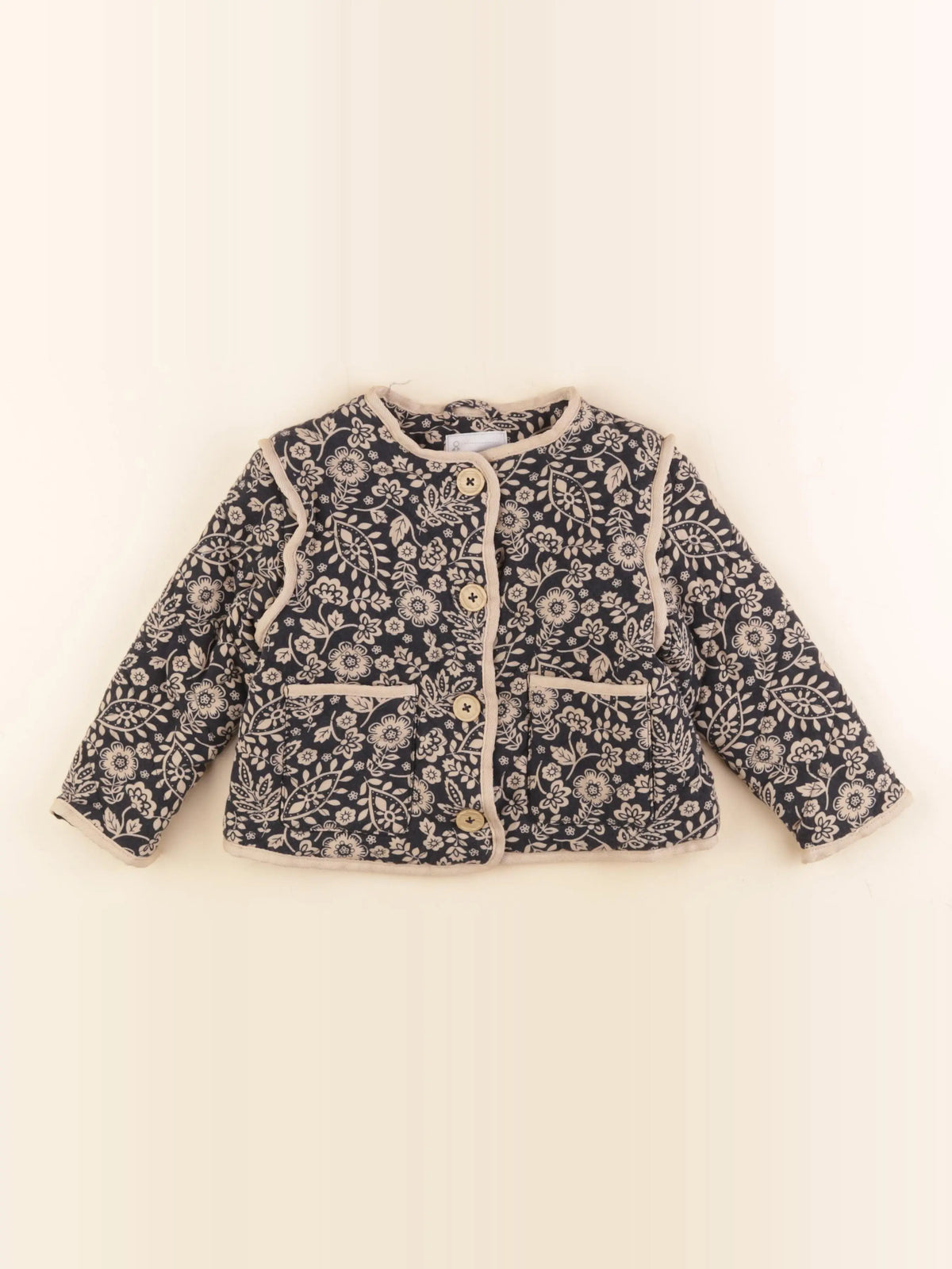 Vertbaudet - veste bleu, beige - 4 ans