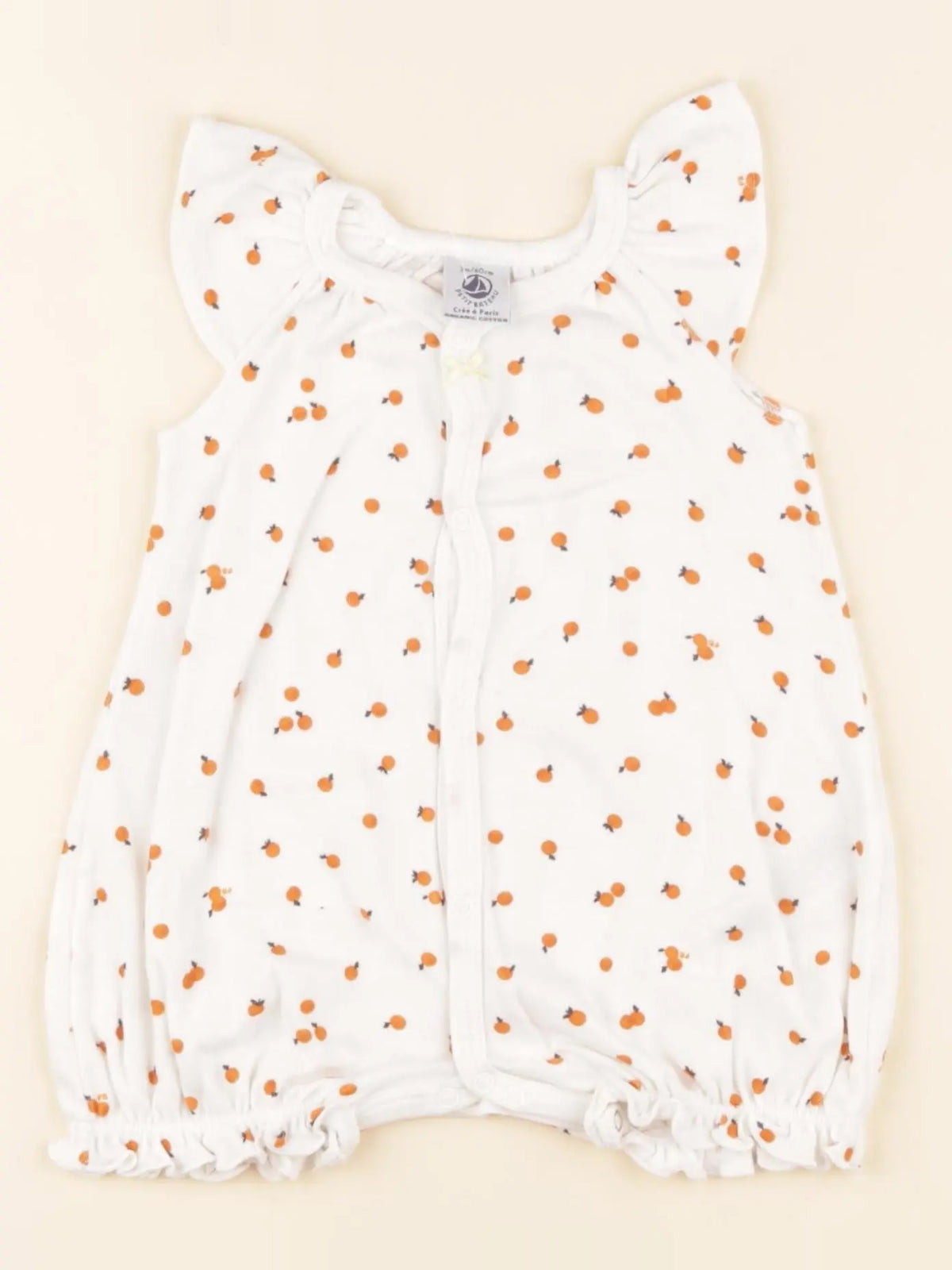 Petit Bateau - pyjama coton blanc - 3 mois