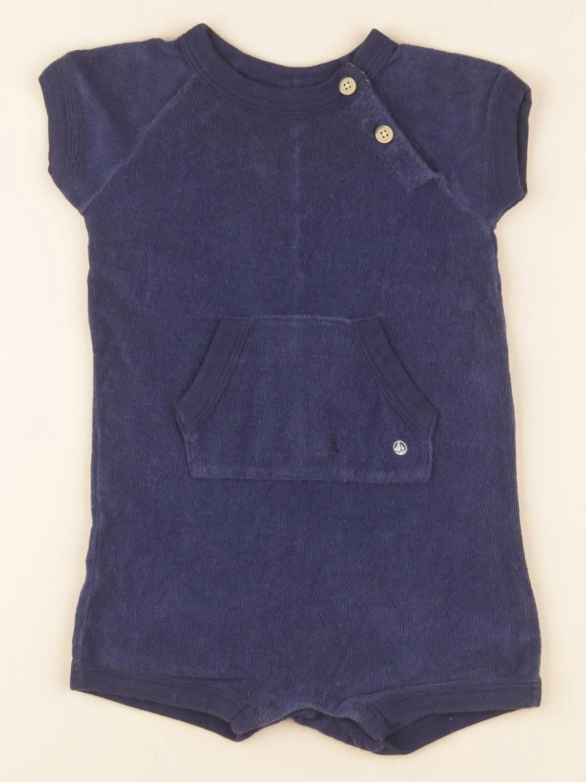 Petit Bateau - combinaison bleu - 12 mois