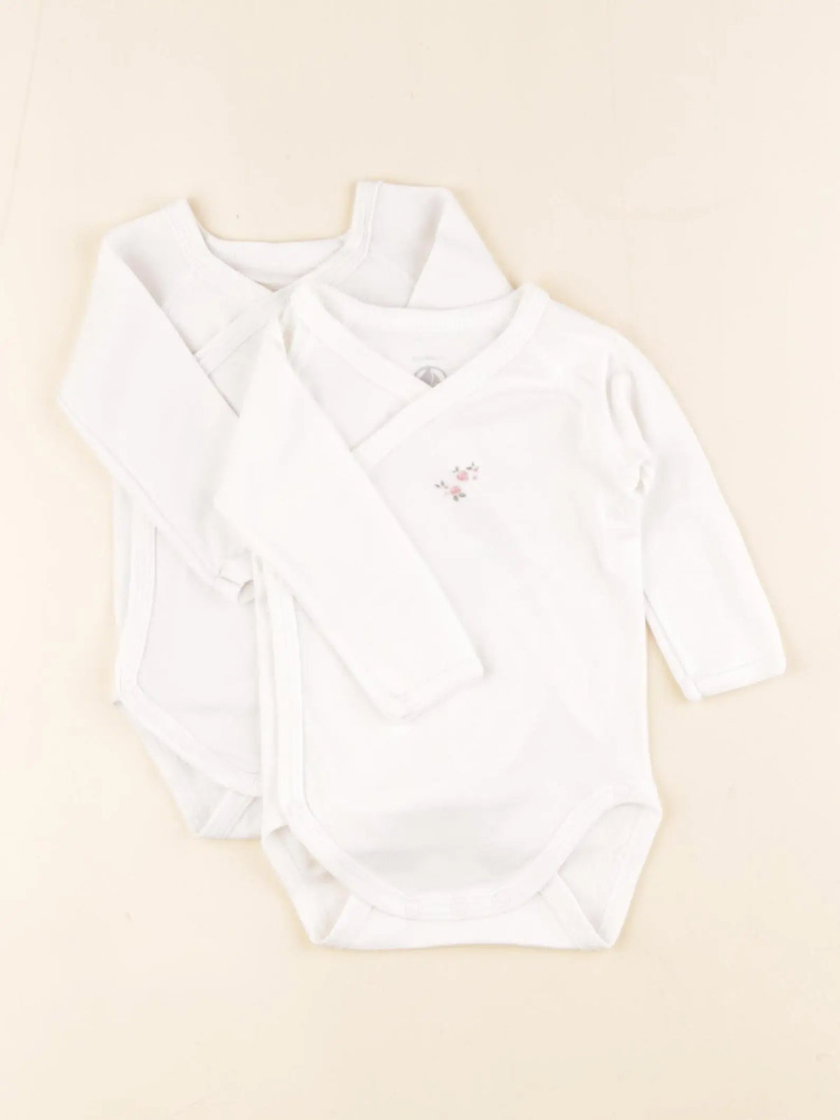 Petit Bateau - lot de 2 bodies en coton blanc - 3 mois
