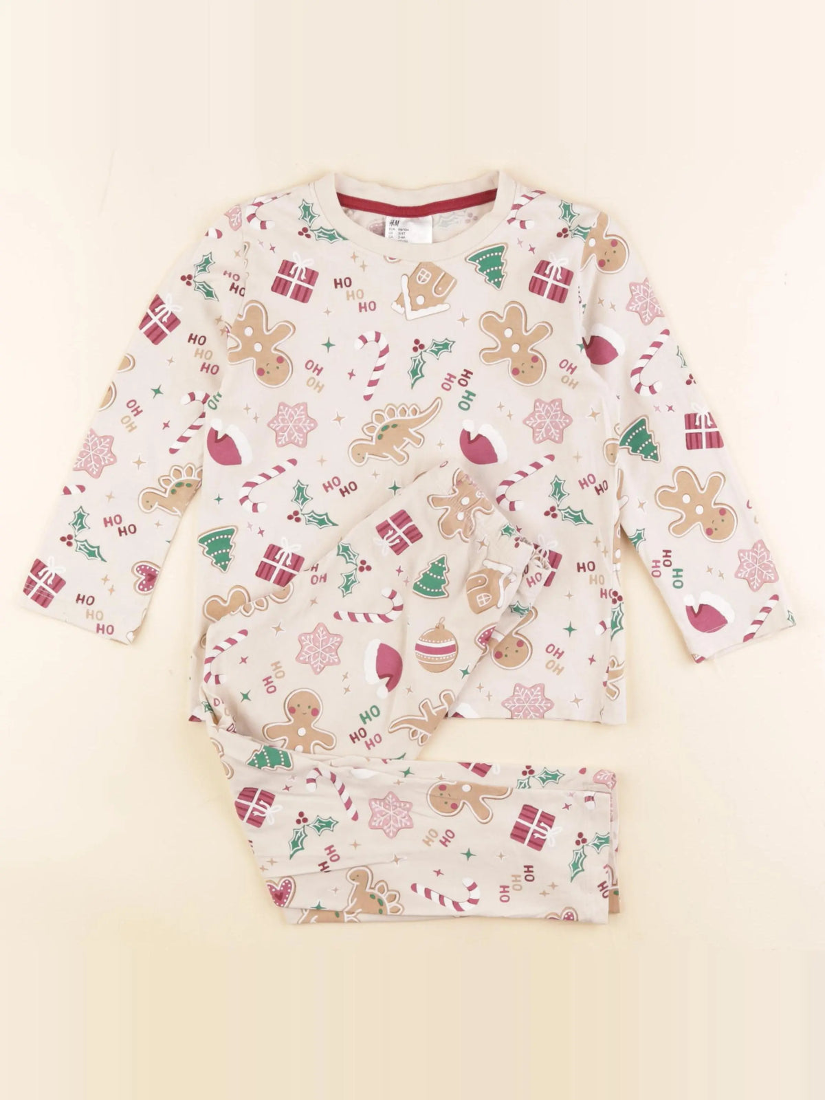 H&M - pyjama coton beige - 6/8 ans
