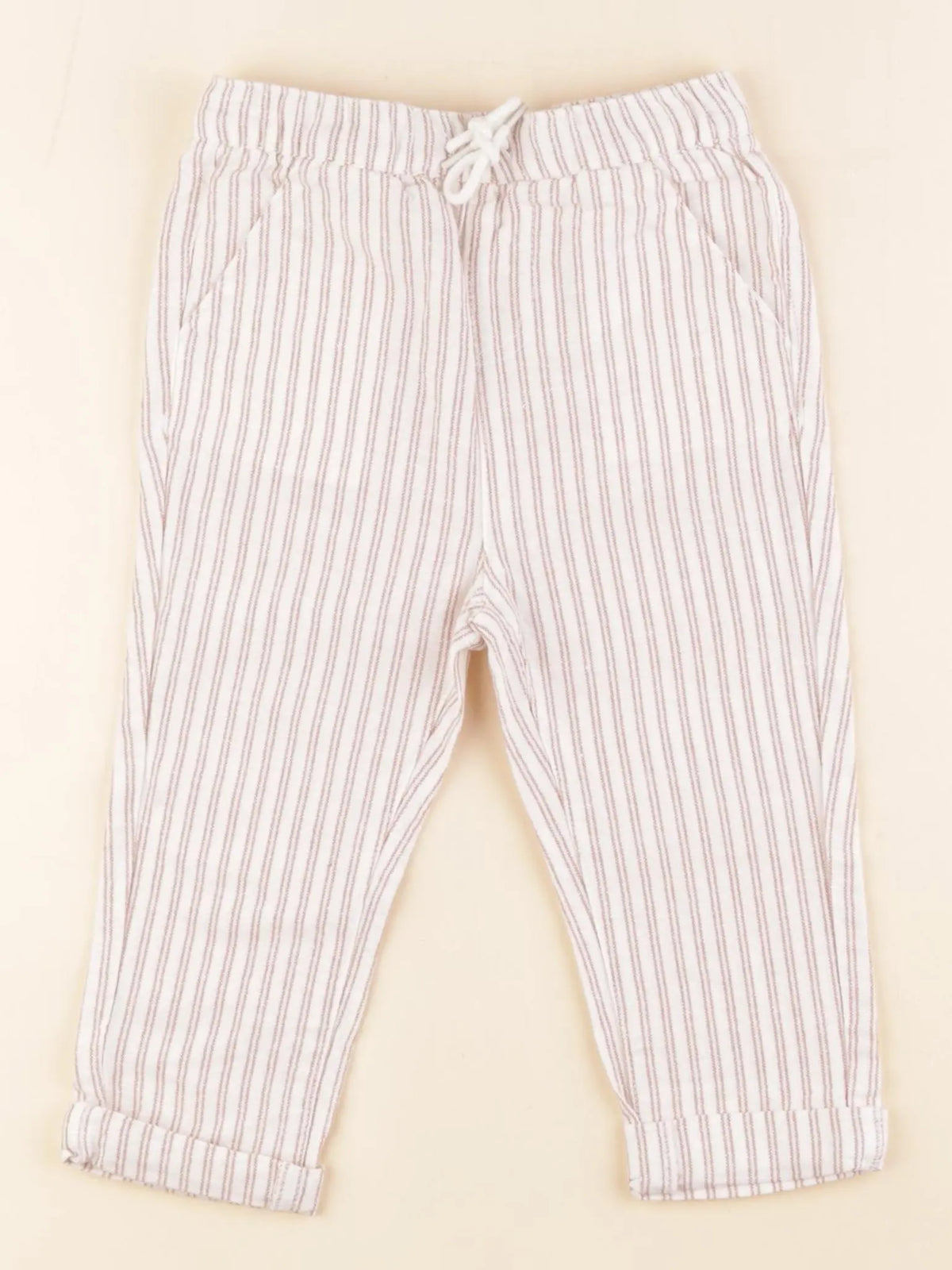 Vertbaudet - pantalon beige - 24 mois