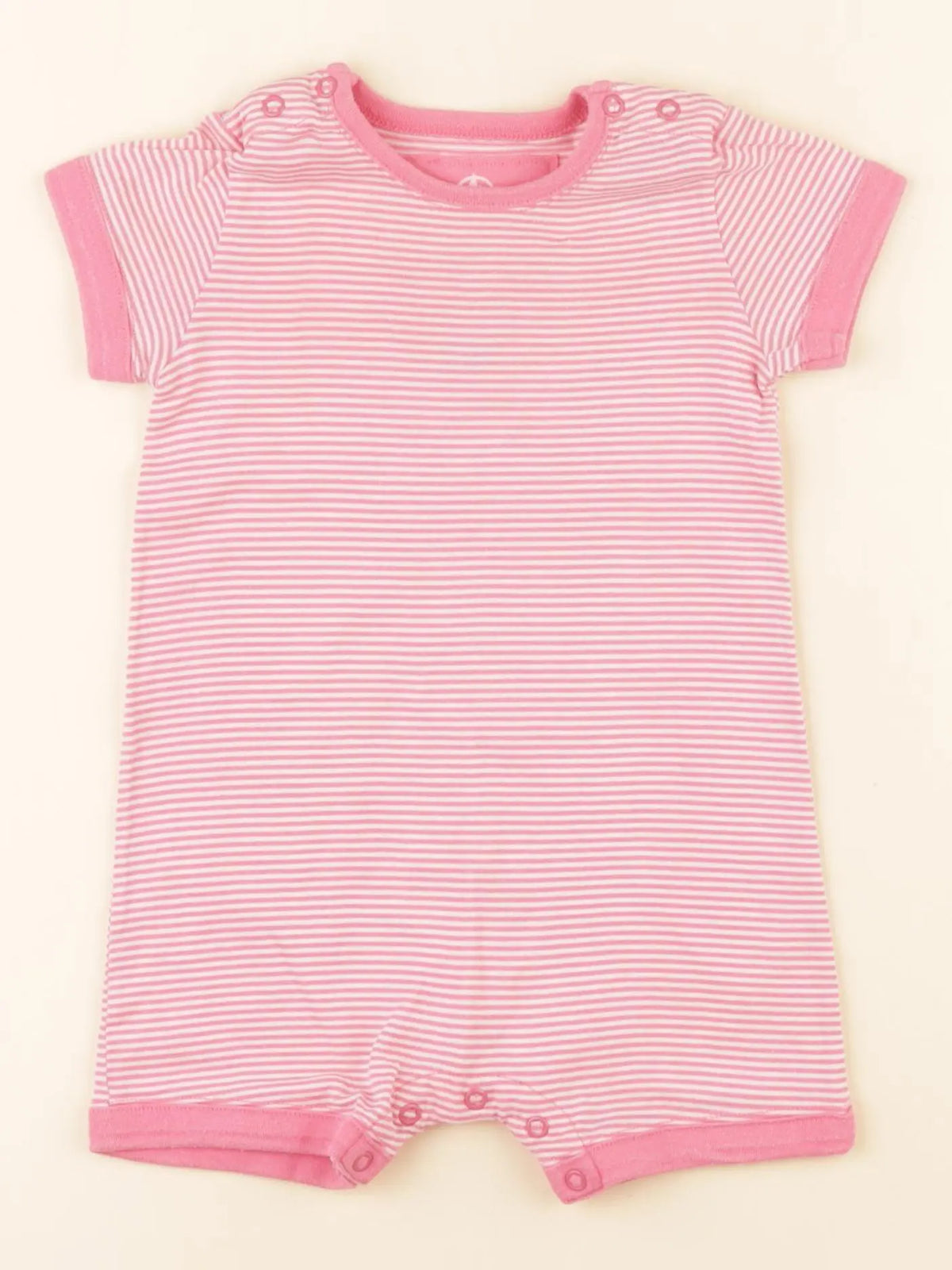 Petit Bateau - pyjama coton blanc, rose - 6 mois