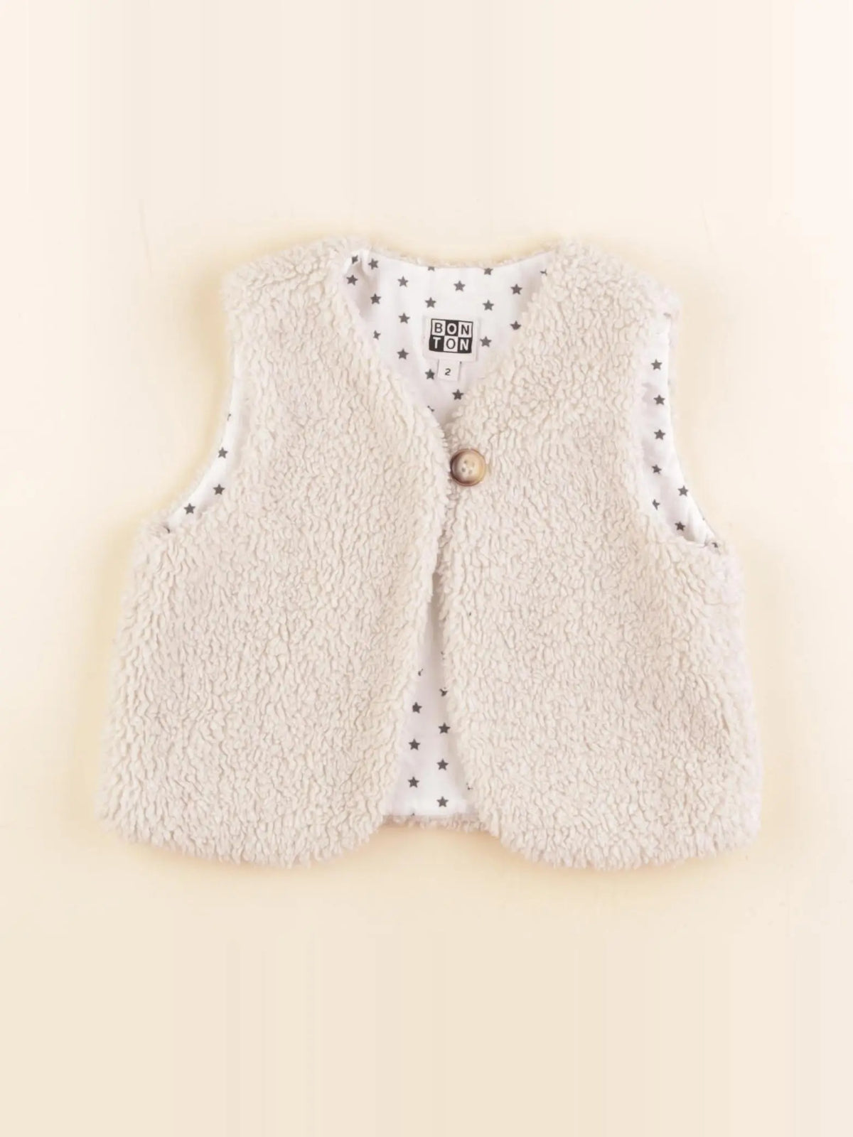 Bonpoint - gilet beige - 2 ans