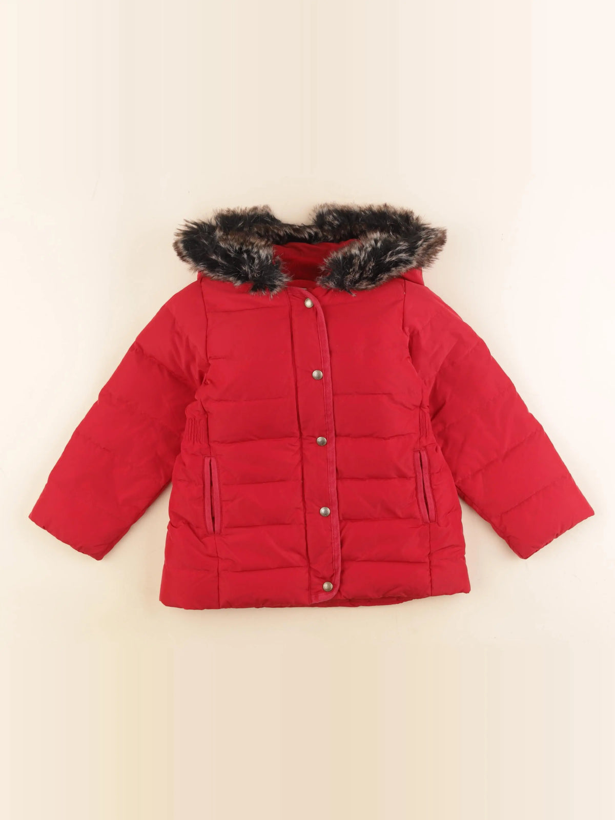 Petit Bateau - doudoune rouge - 3 ans