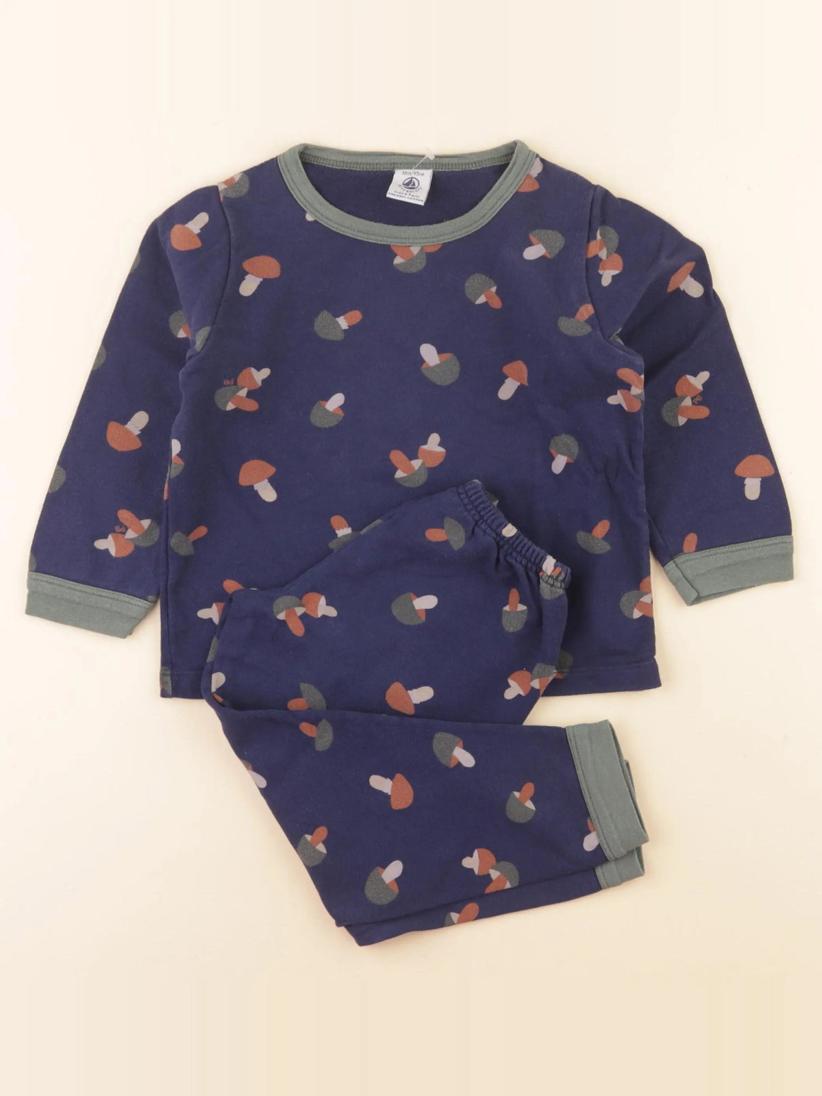 Petit Bateau - pyjama coton bleu - 3 ans