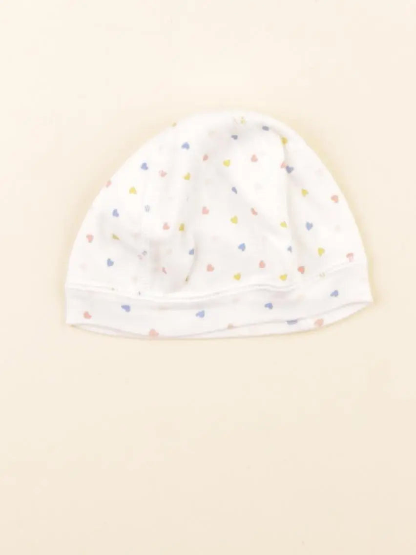 Petit Bateau - bonnet de naissance blanc - 3/6 mois