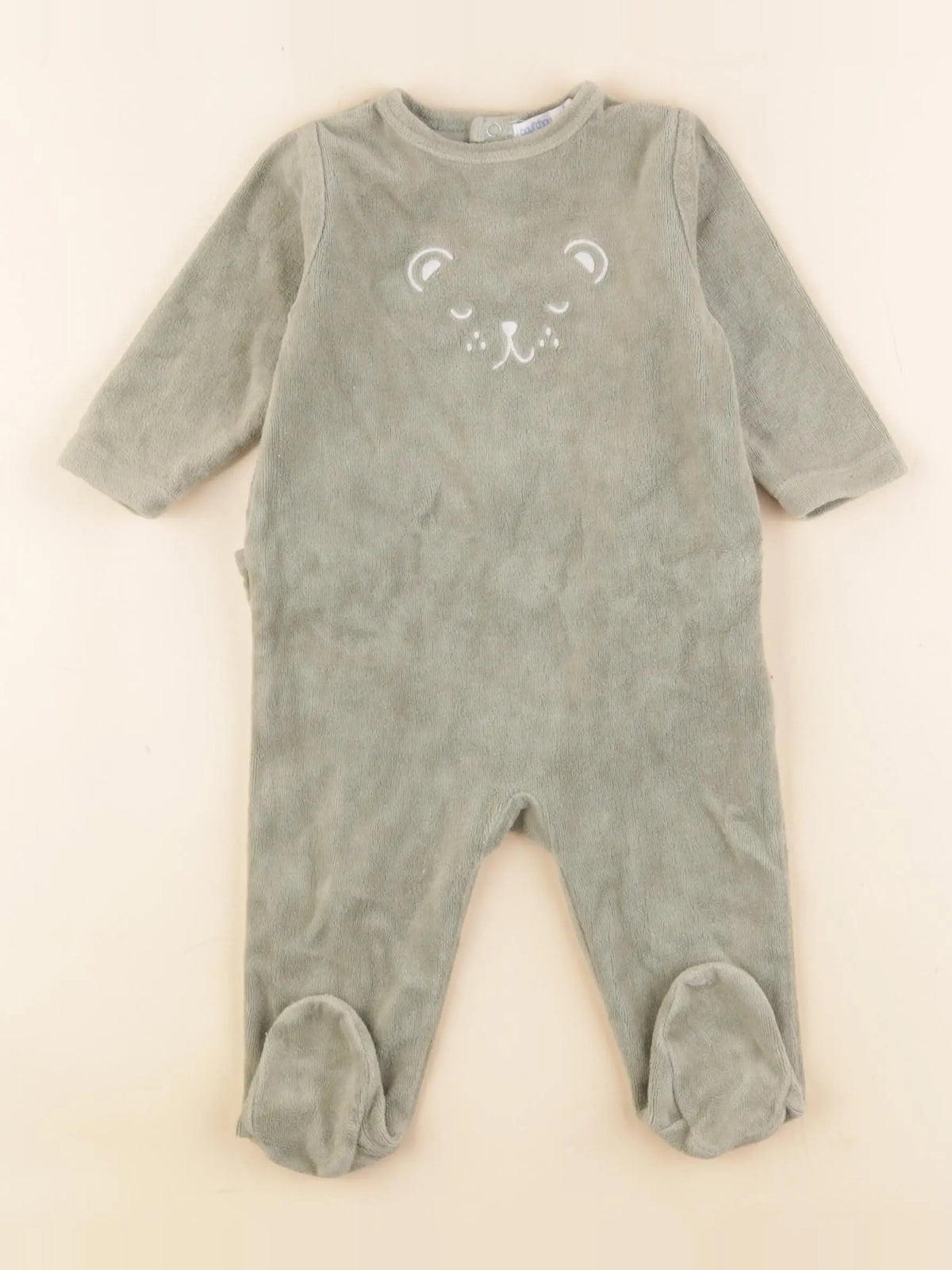 Boutchou - pyjama velours vert - 6 mois
