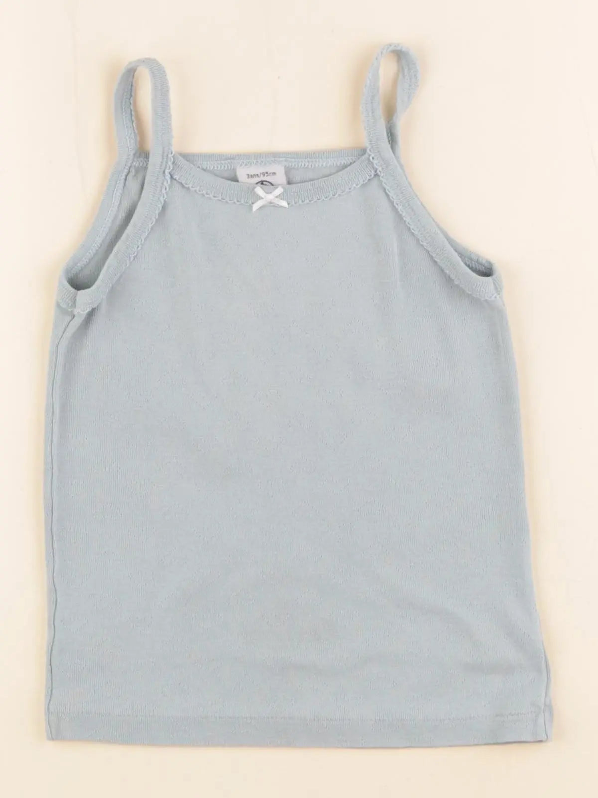 Petit Bateau - maillot de corps bleu - 3 ans