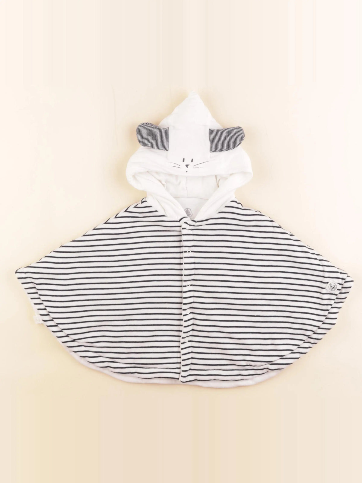 Petit Bateau - cape blanc, bleu - 12/18 mois