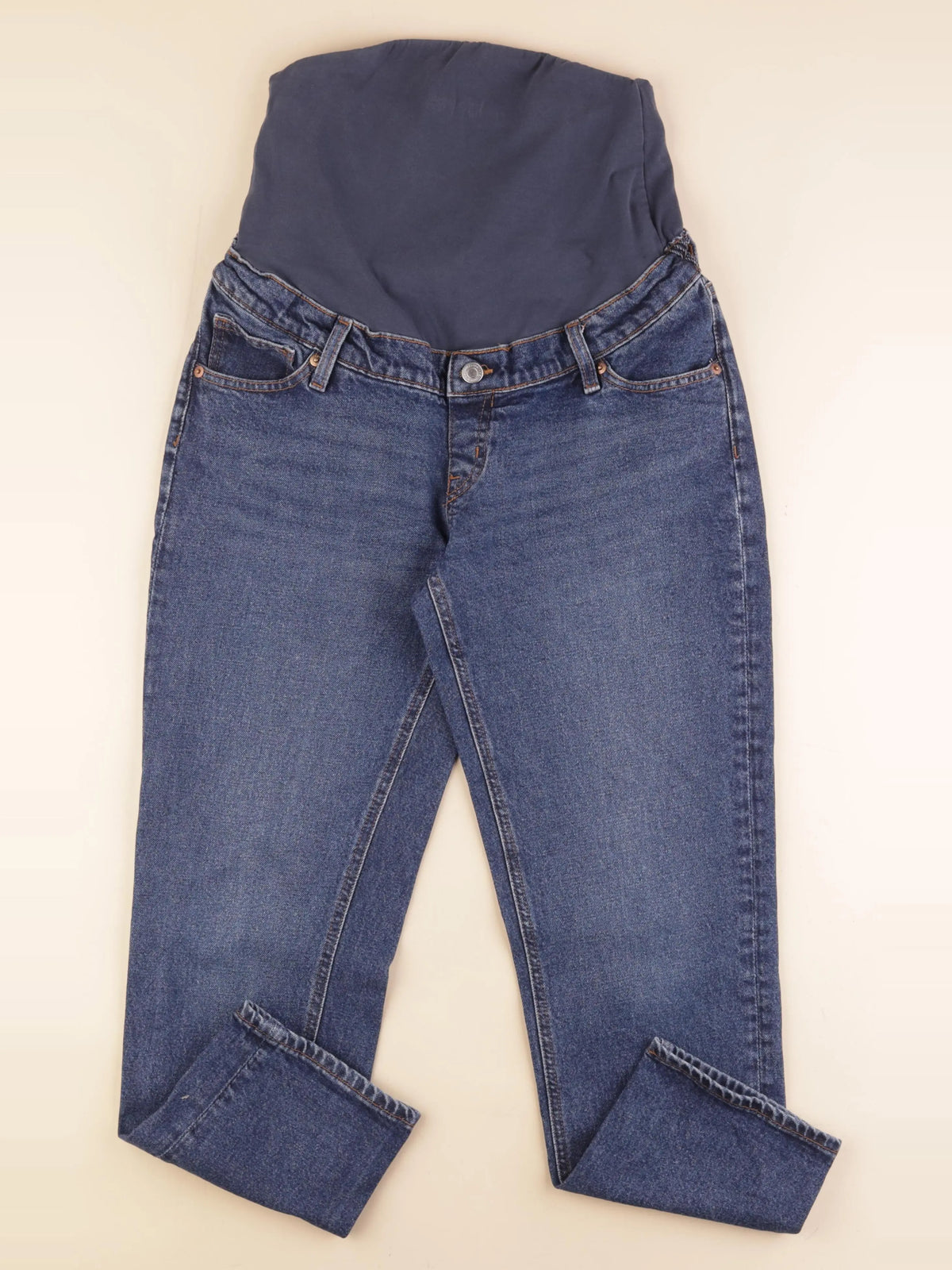 H&M - jean grossesse bleu - s