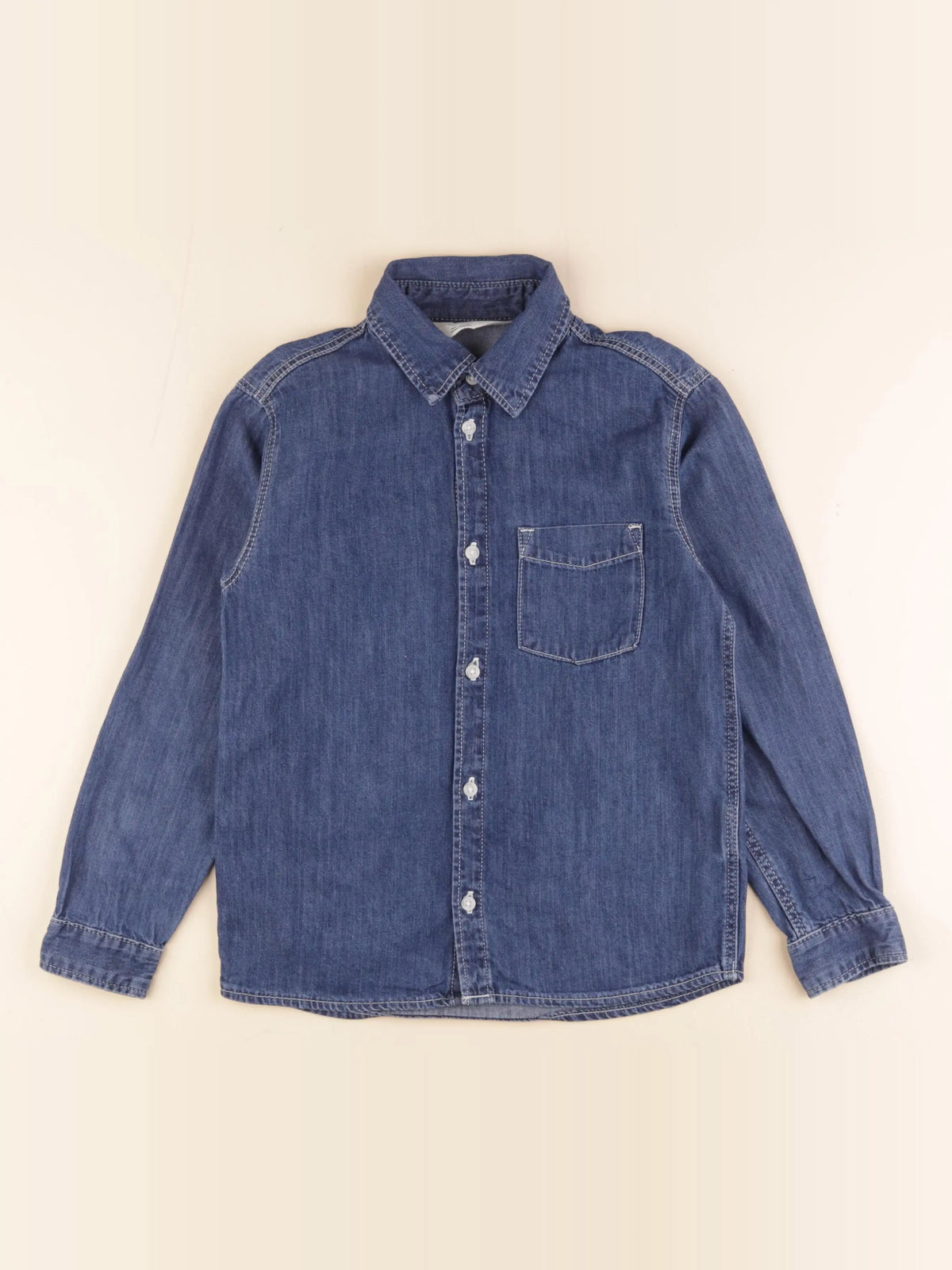 H&M - chemise bleu - 7/8 ans