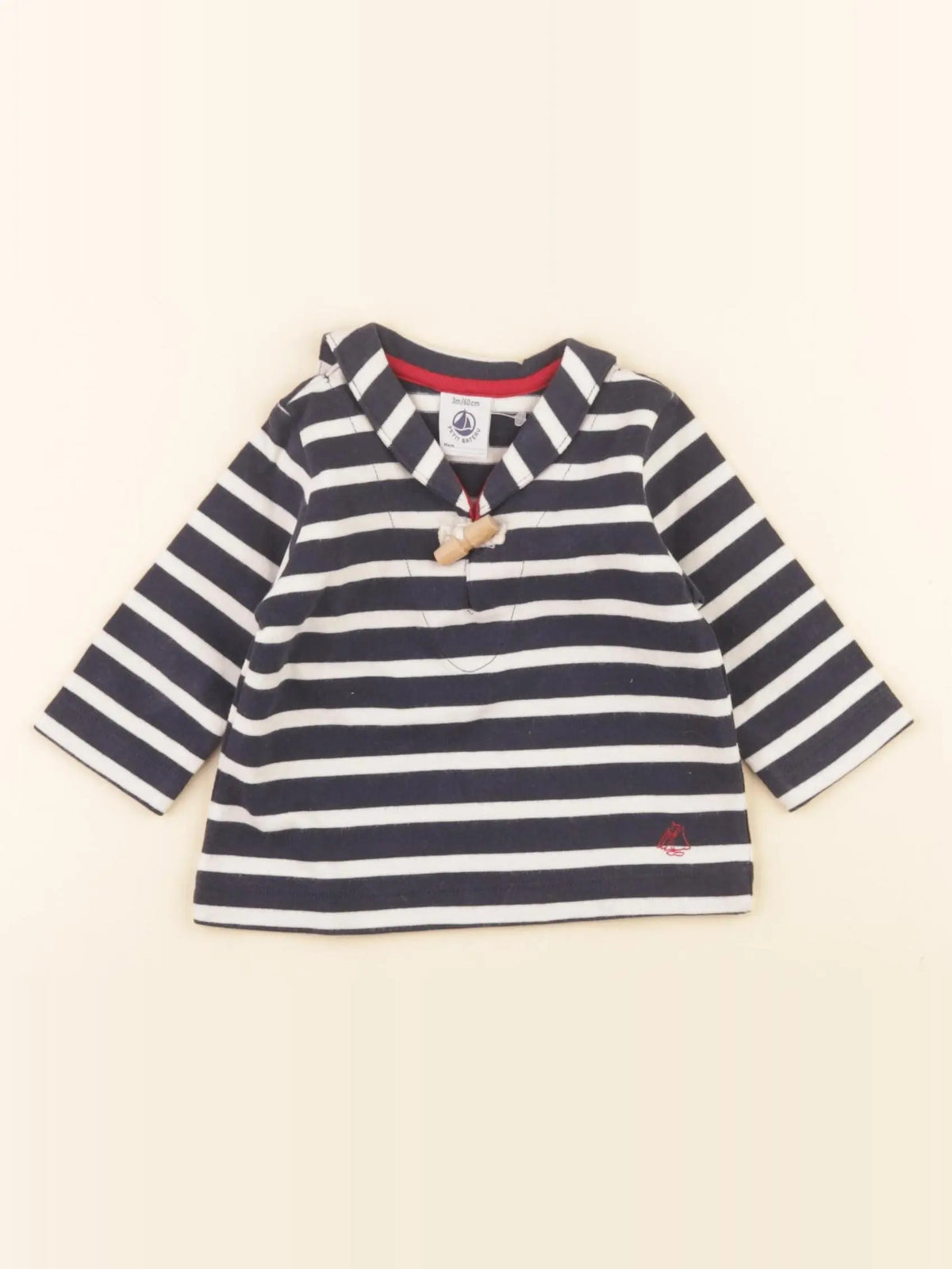 Petit Bateau - sweat blanc - 3 mois