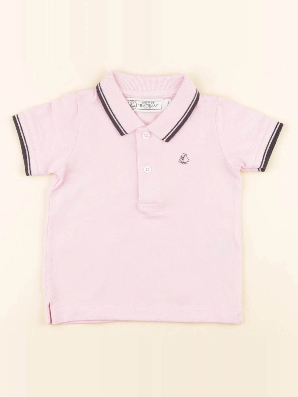 Petit Bateau - polo rose - 12 mois
